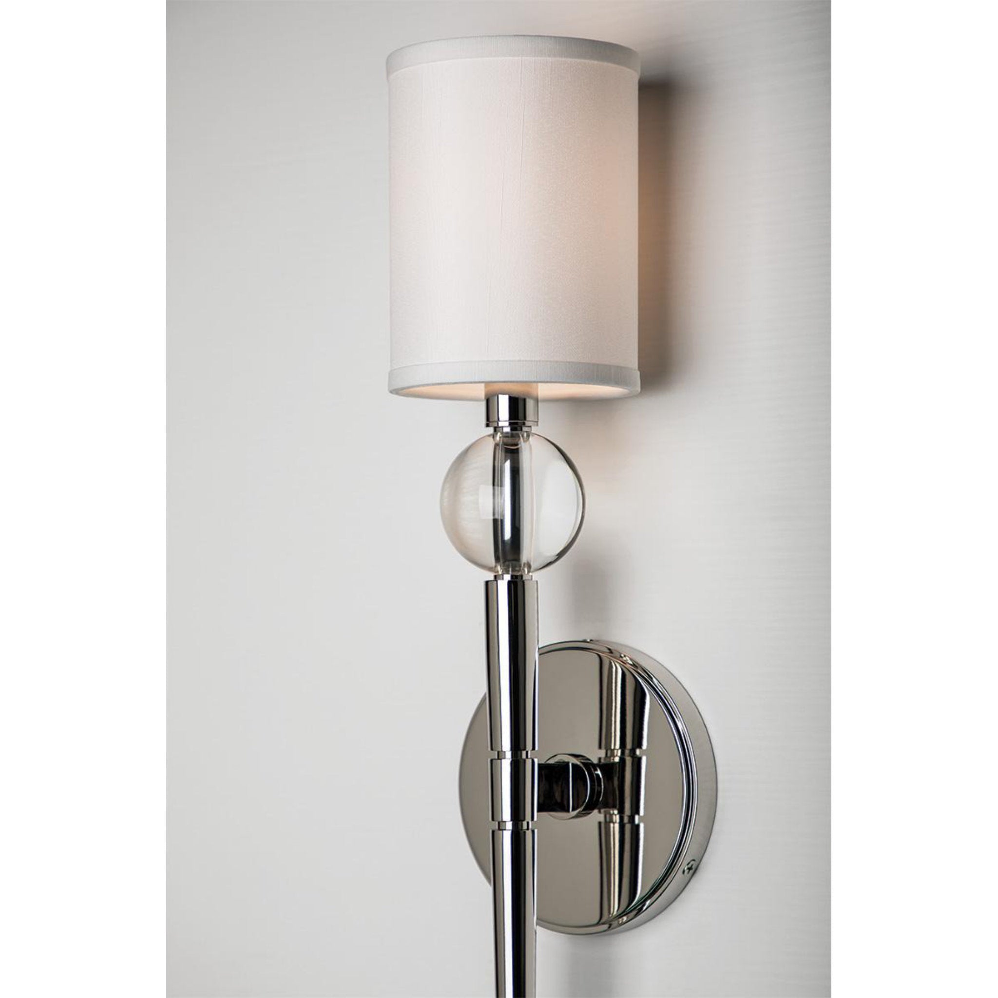 Rockland 1-Light Wall Sconce in Polished Nickel 5.25L x 5.25W x 36.5H