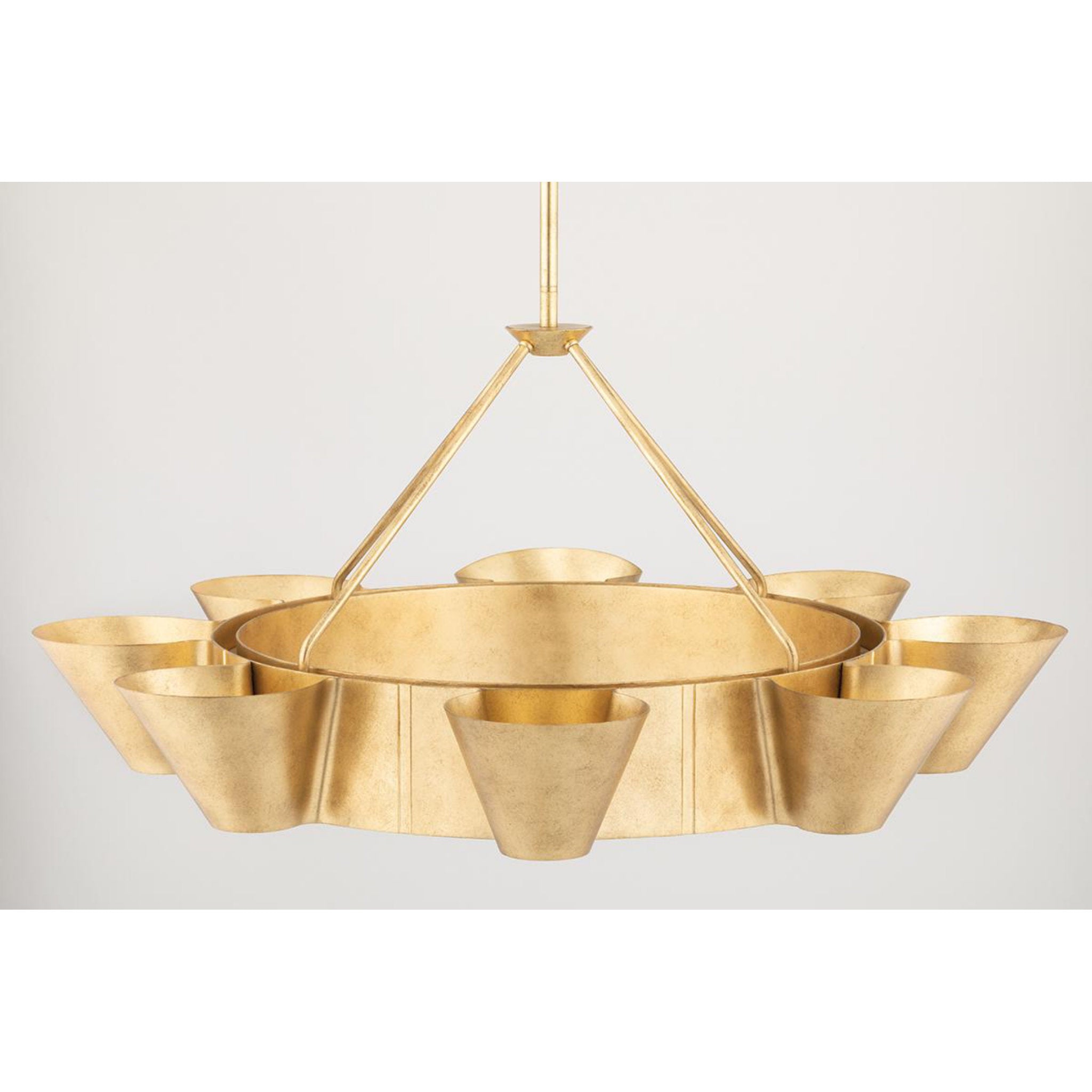 Reeve 8-Light Linear in Vintage Gold Leaf 52L x 15.5W x 9H