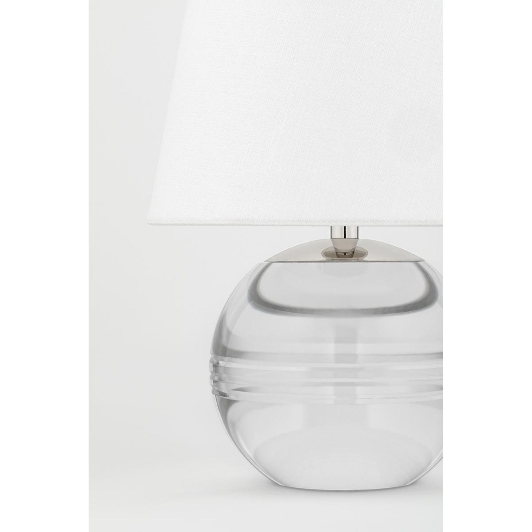 Nicole 1-Light Table Lamp in Polished Nickel 4.25L x 8.5W x 12.75H