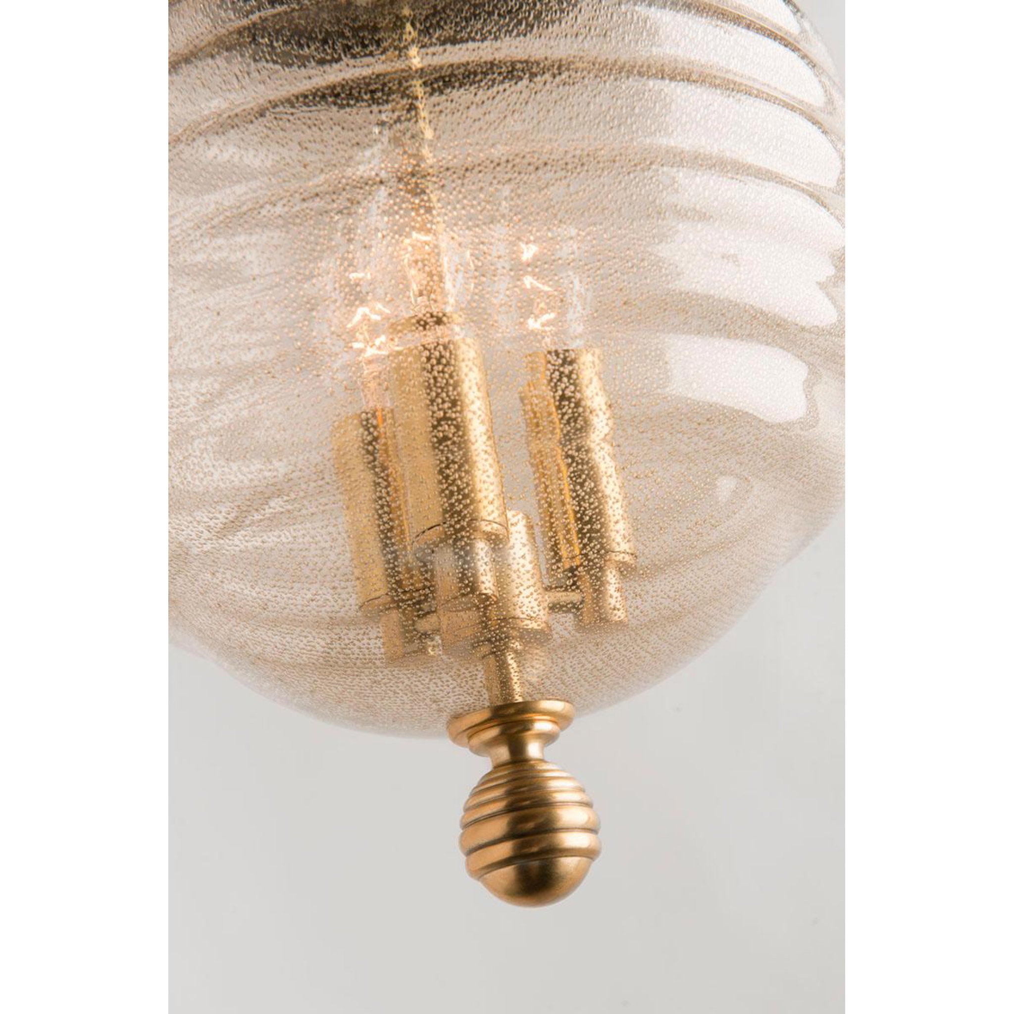 Coolidge 4-Light Pendant in Aged Brass 14L x 14W x 27H