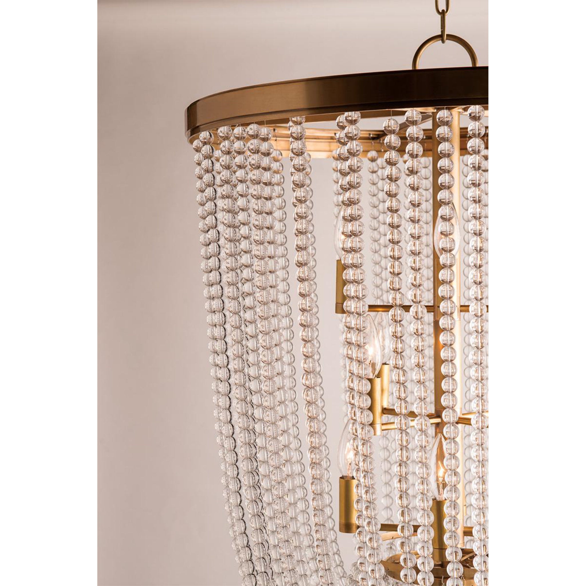 Royalton 12-Light Chandelier in Aged Brass 26L x 26W x 37.5H
