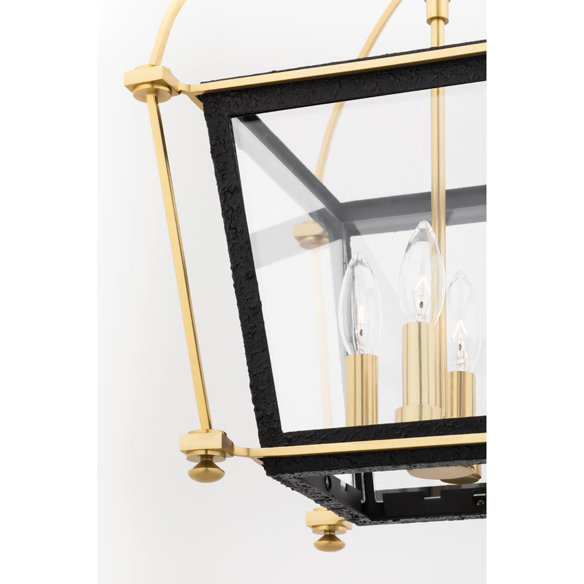 Hollis 4-Light Lantern in Aged Brass 18.25L x 18.25W x 27.25H