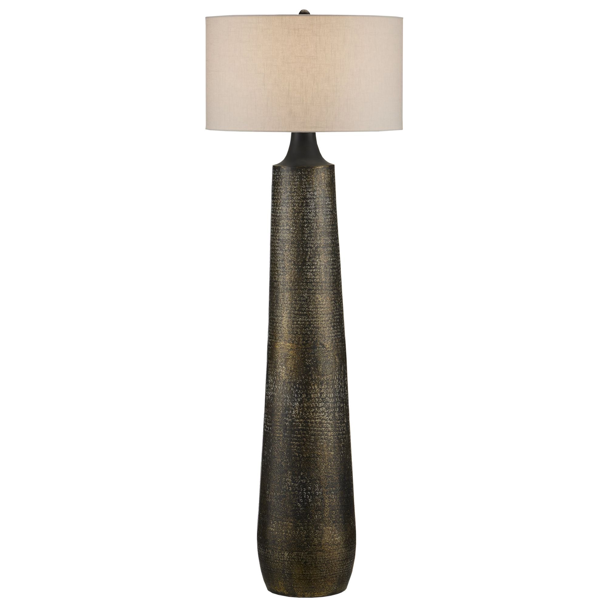 Brigadier Black Floor Lamp - Antique Brass/Black/Whitewash