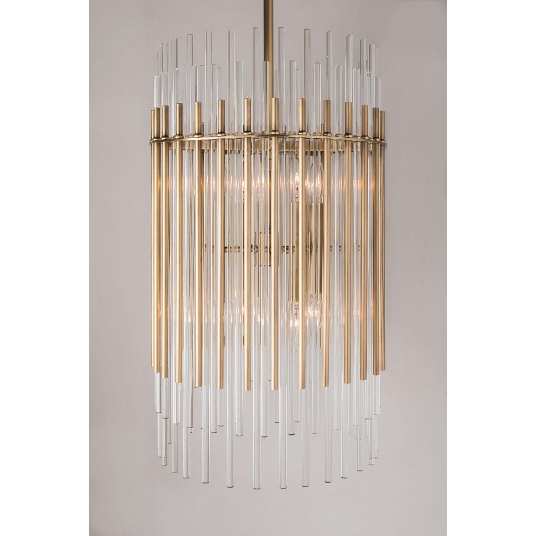 Wallis 8-Light Pendant in Aged Brass 15L x 15W x 26H
