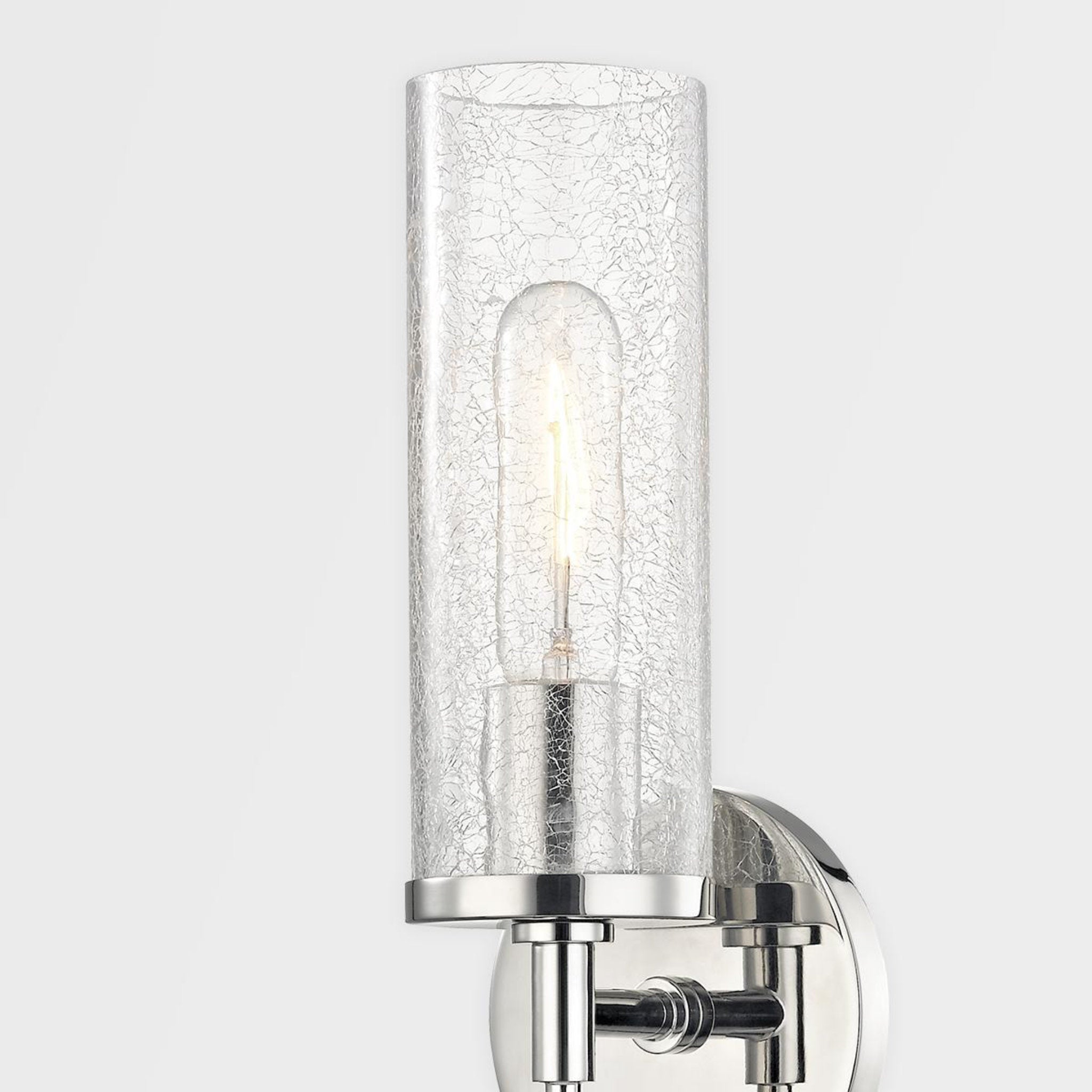 Olivia 1-Light Wall Sconce in Polished Nickel 4.75L x 4.75W x 17.5H