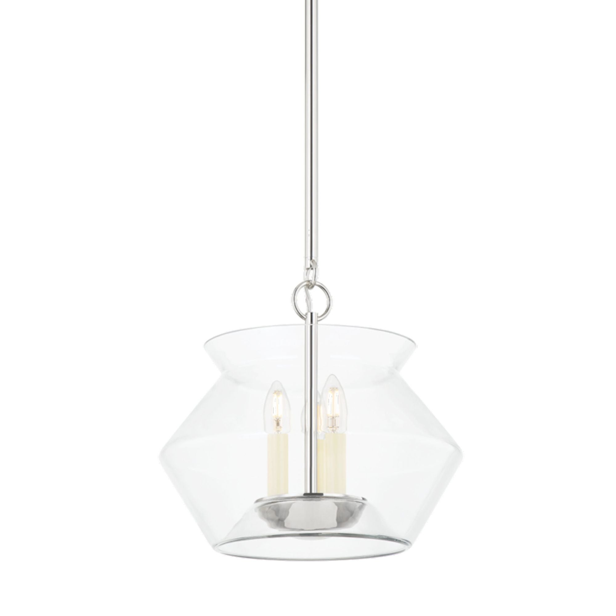 Edmonton 3-Light Lantern in Polished Nickel 15L x 15W x 14H