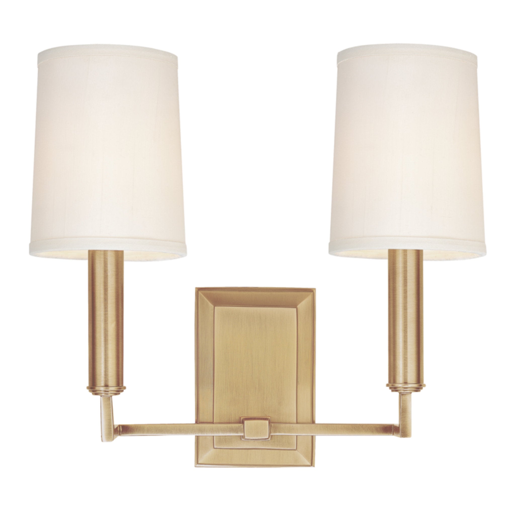 Clinton 2-Light Wall Sconce in Aged Brass 11L x 11W x 11.5H