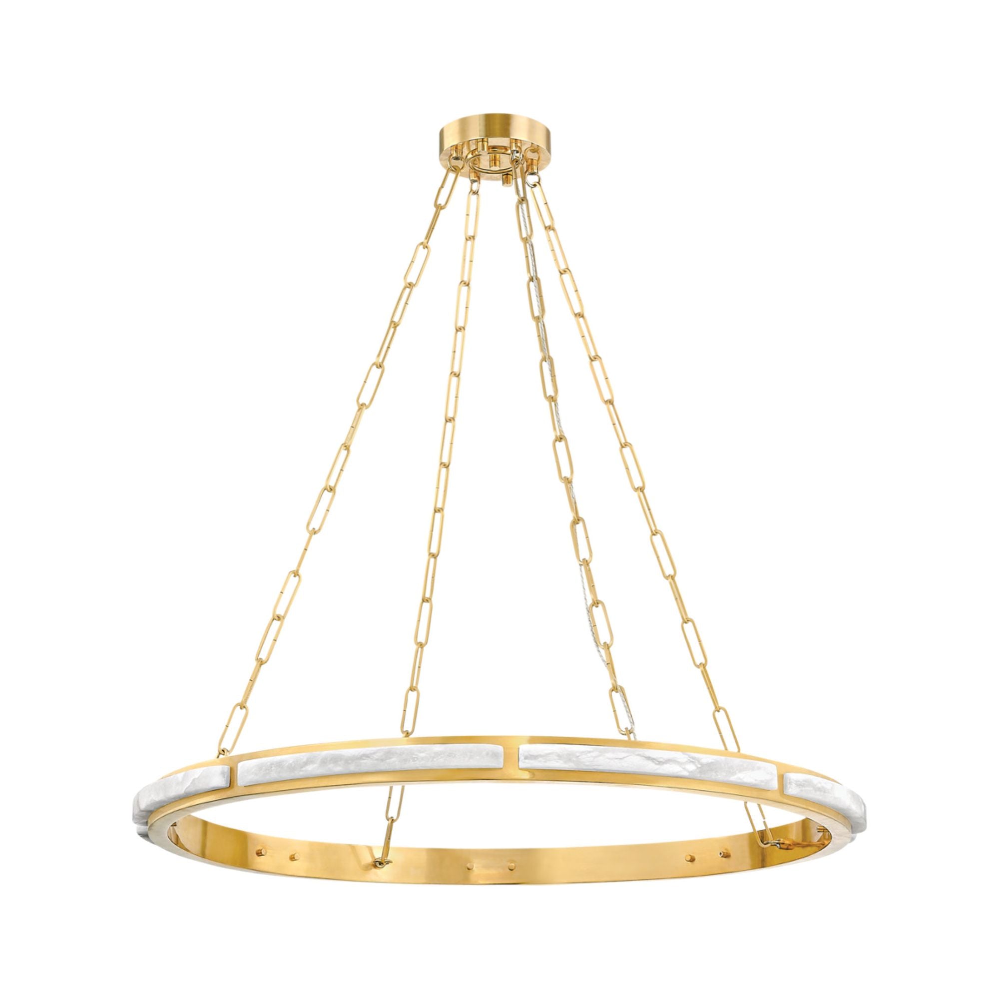 Wingate 1-Light Chandelier in Aged Brass 36W x 2H