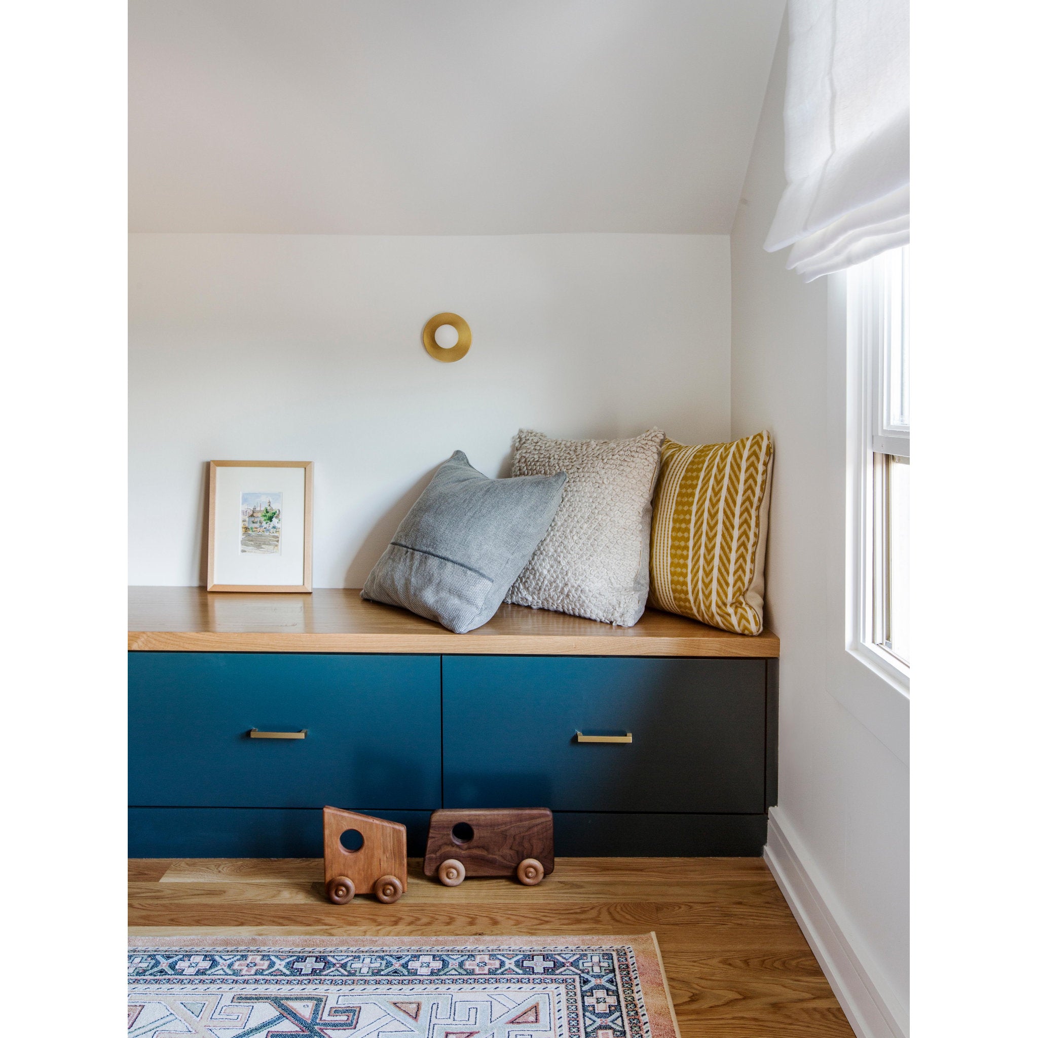 Taft 1-Light Wall Sconce in Aged Brass 4.75L x 4.75W x 4.5H