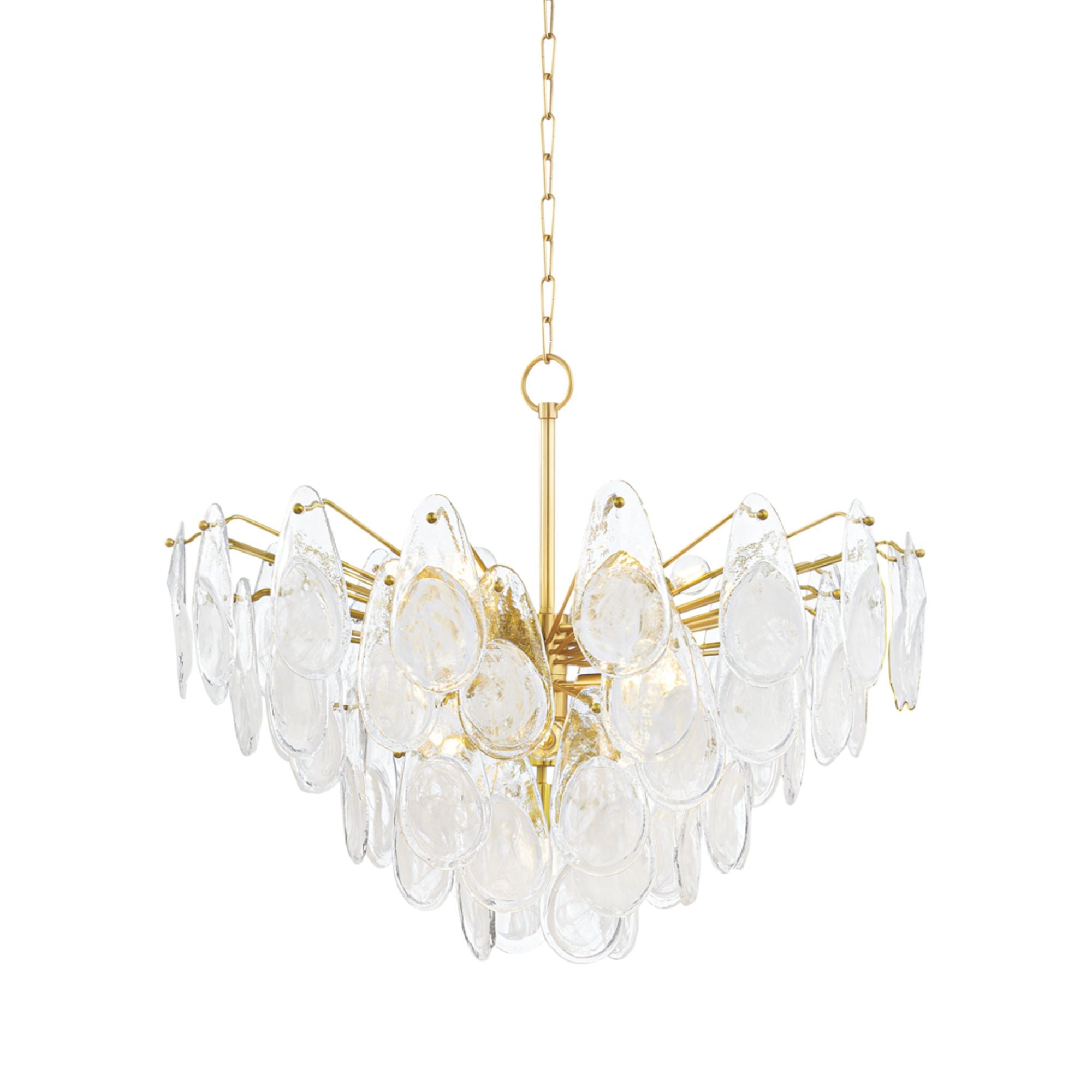 Darcia 15-Light Chandelier in Aged Brass 35.75W x 28.75H