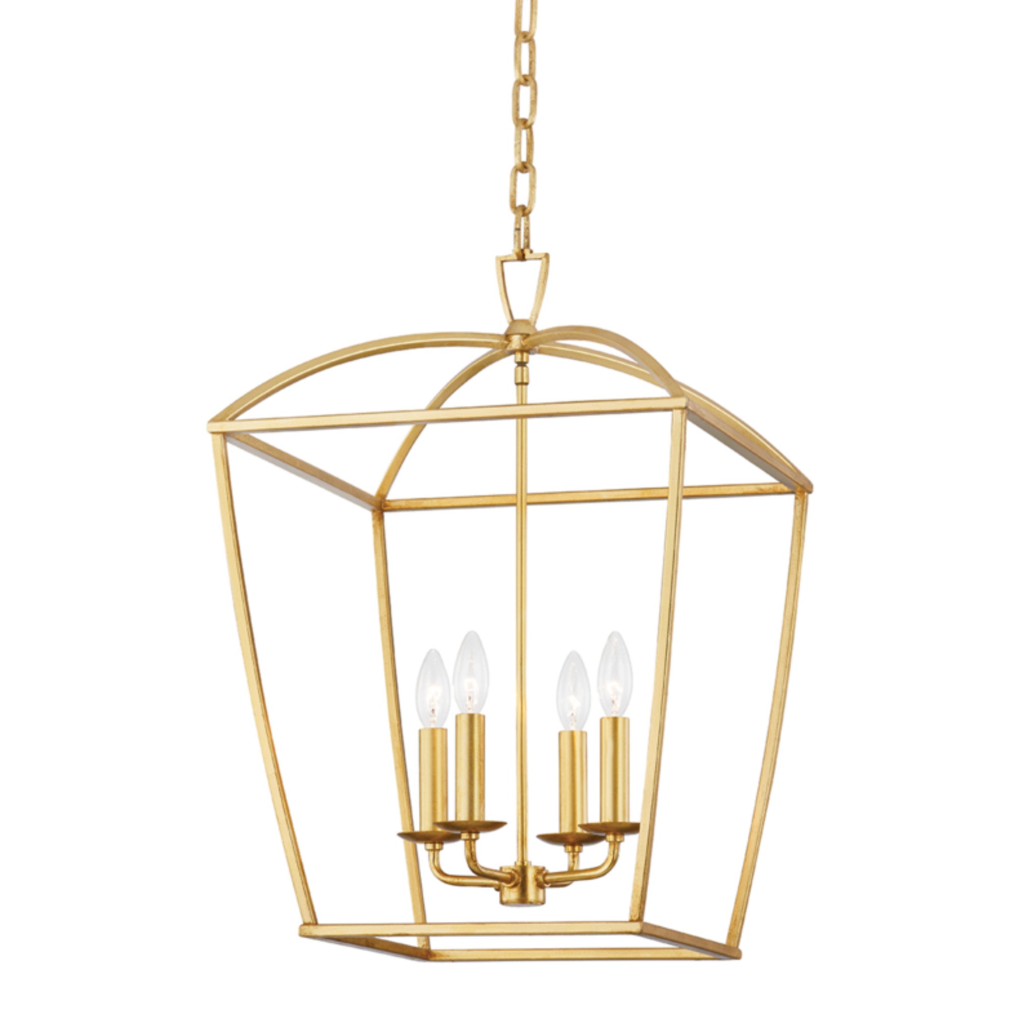 Bryant 4-Light Lantern in Gold Leaf 17L x 17W x 25.25H