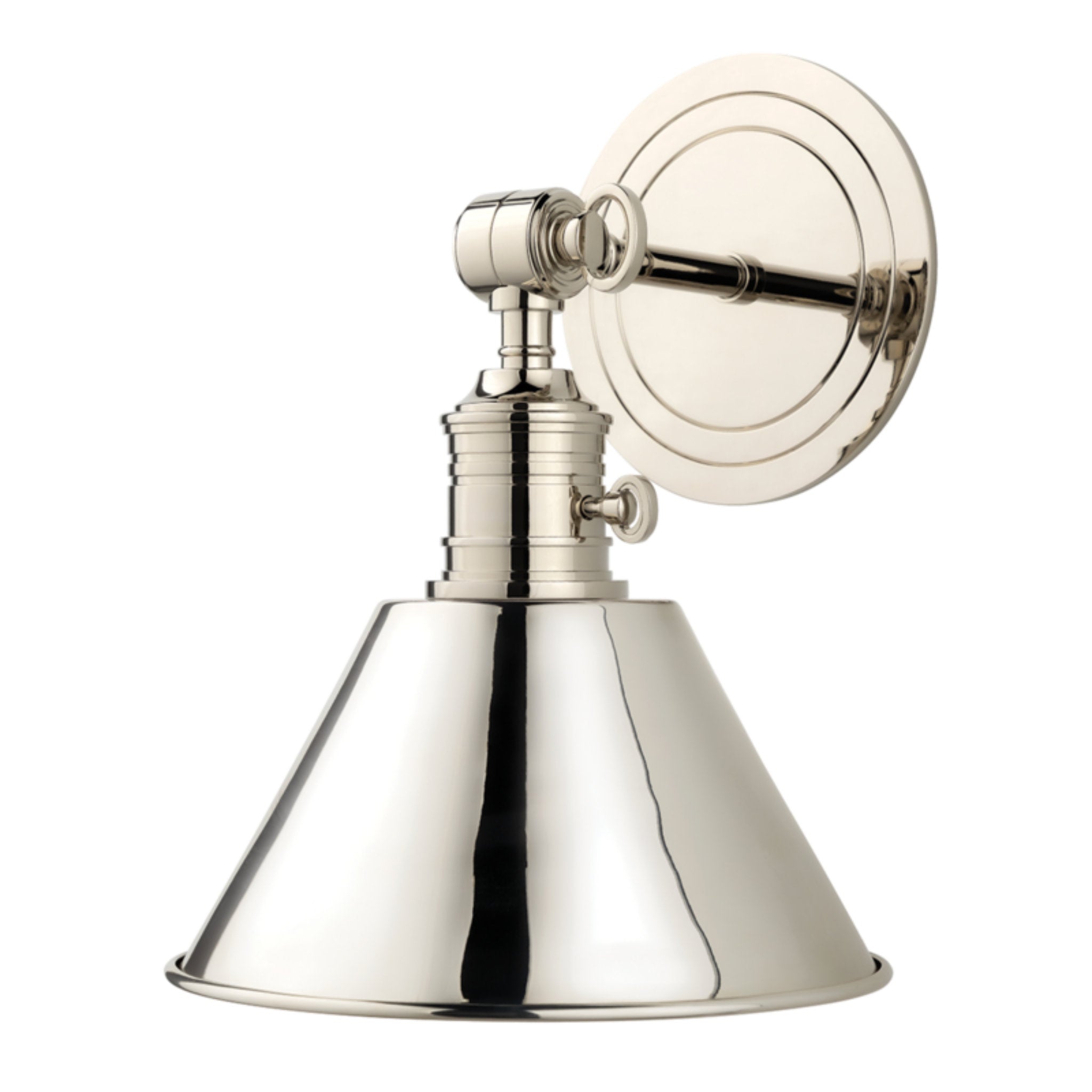 Garden City 1-Light Wall Sconce in Polished Nickel 8L x 8W x 11H