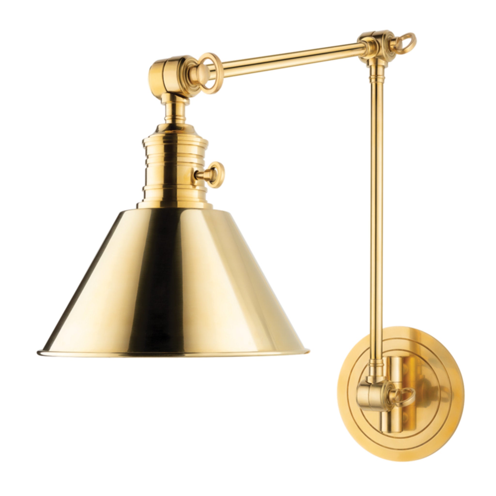 Garden City 1-Light Wall Sconce in Aged Brass 8L x 8W x 23H