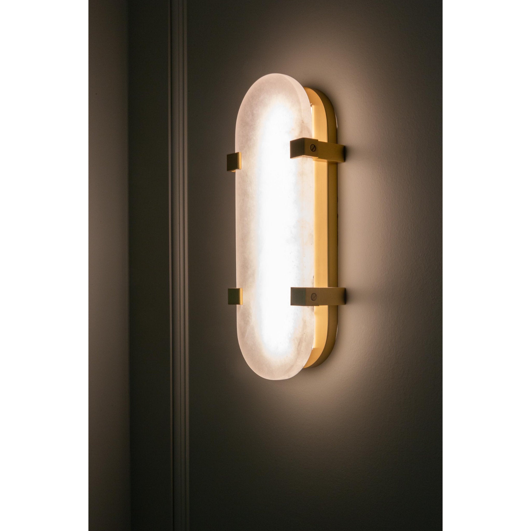 Skylar 1-Light Wall Sconce in Aged Brass 5L x 5W x 13.75H