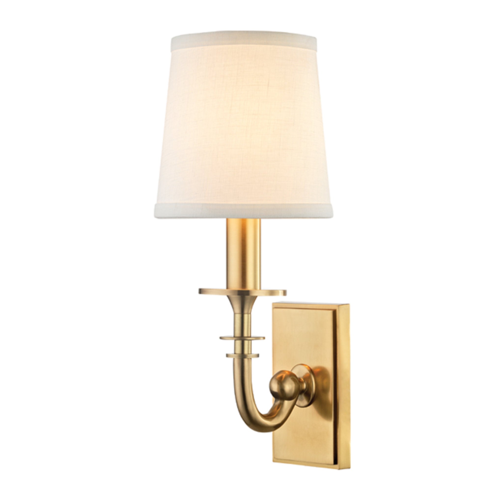 Carroll 1-Light Wall Sconce in Aged Brass 5L x 5W x 13H