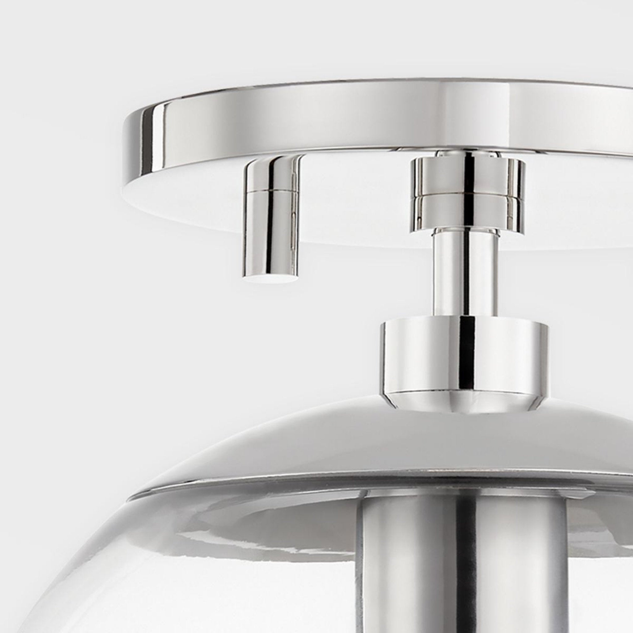 Meadow 3-Light Semi Flush in Polished Nickel 8.25L x 20.25W x 10.5H