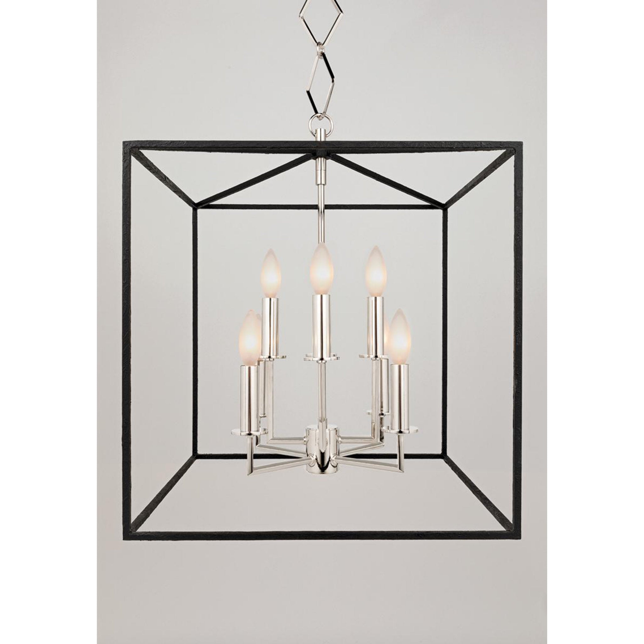 Richie 4-Light Lantern in Aged Brass/Black by Becki Owens 13L x 13W x 24.5H