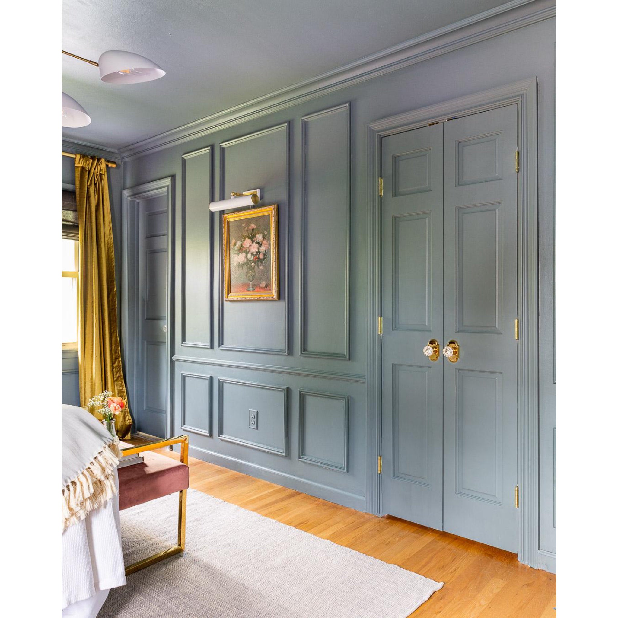 Holly 2-Light Picture Light in Aged Brass/Soft Off White 5.5L x 16.25W x 4.75H