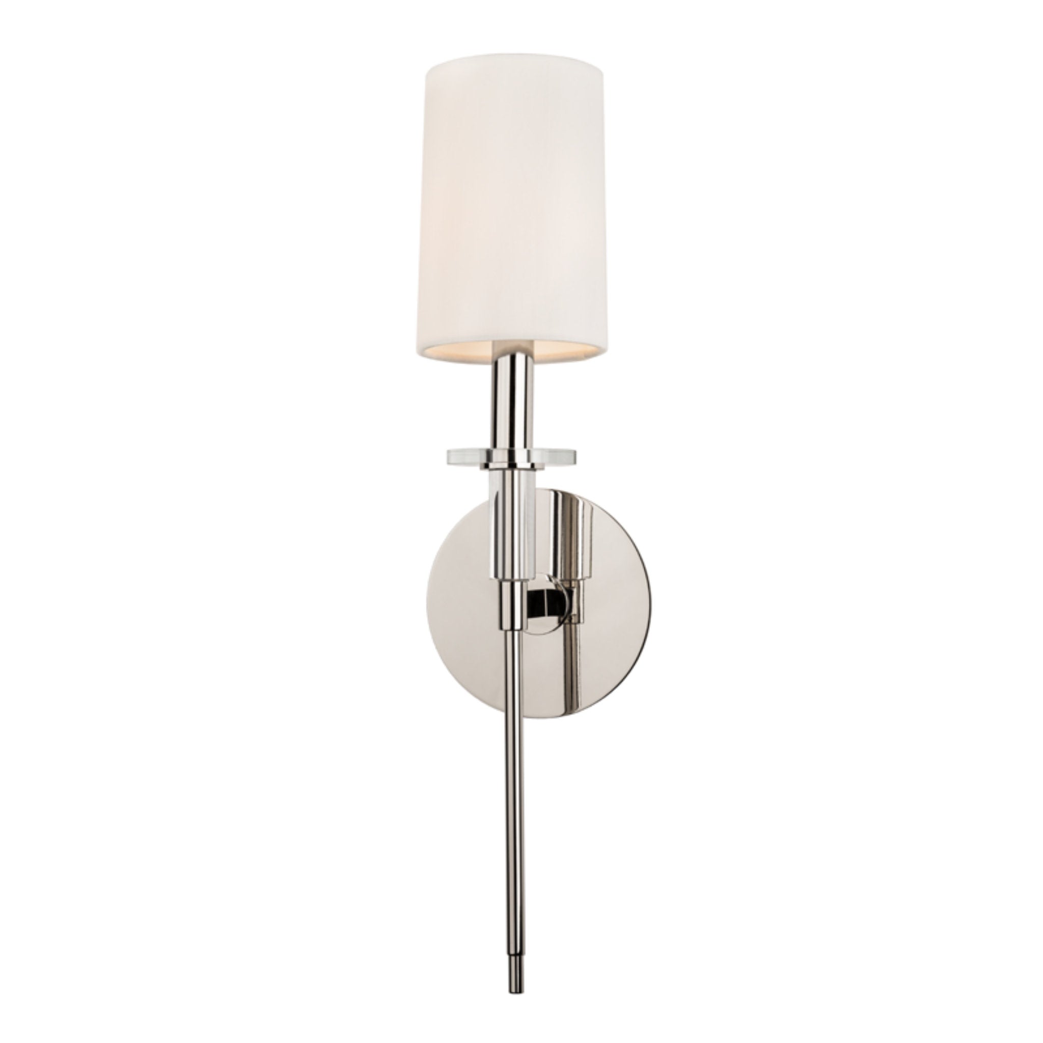 Amherst 1-Light Wall Sconce in Polished Nickel 5L x 5W x 18.75H