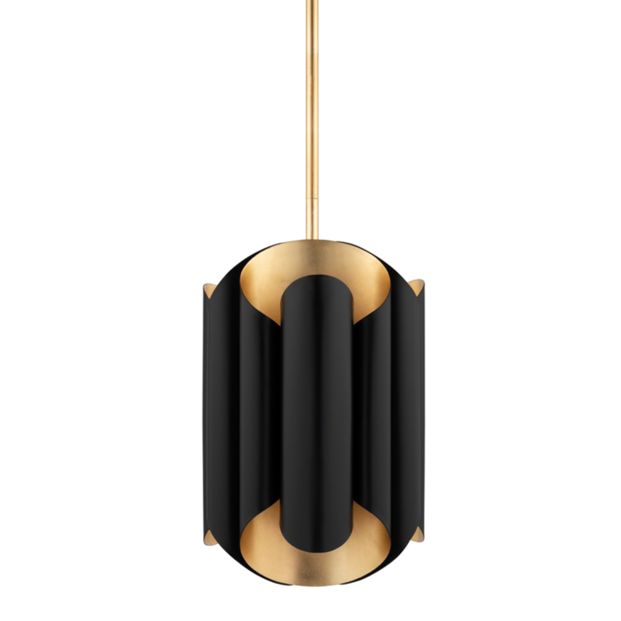 Banks 6-Light Pendant in Gold Leaf/Black 12L x 12W x 17H