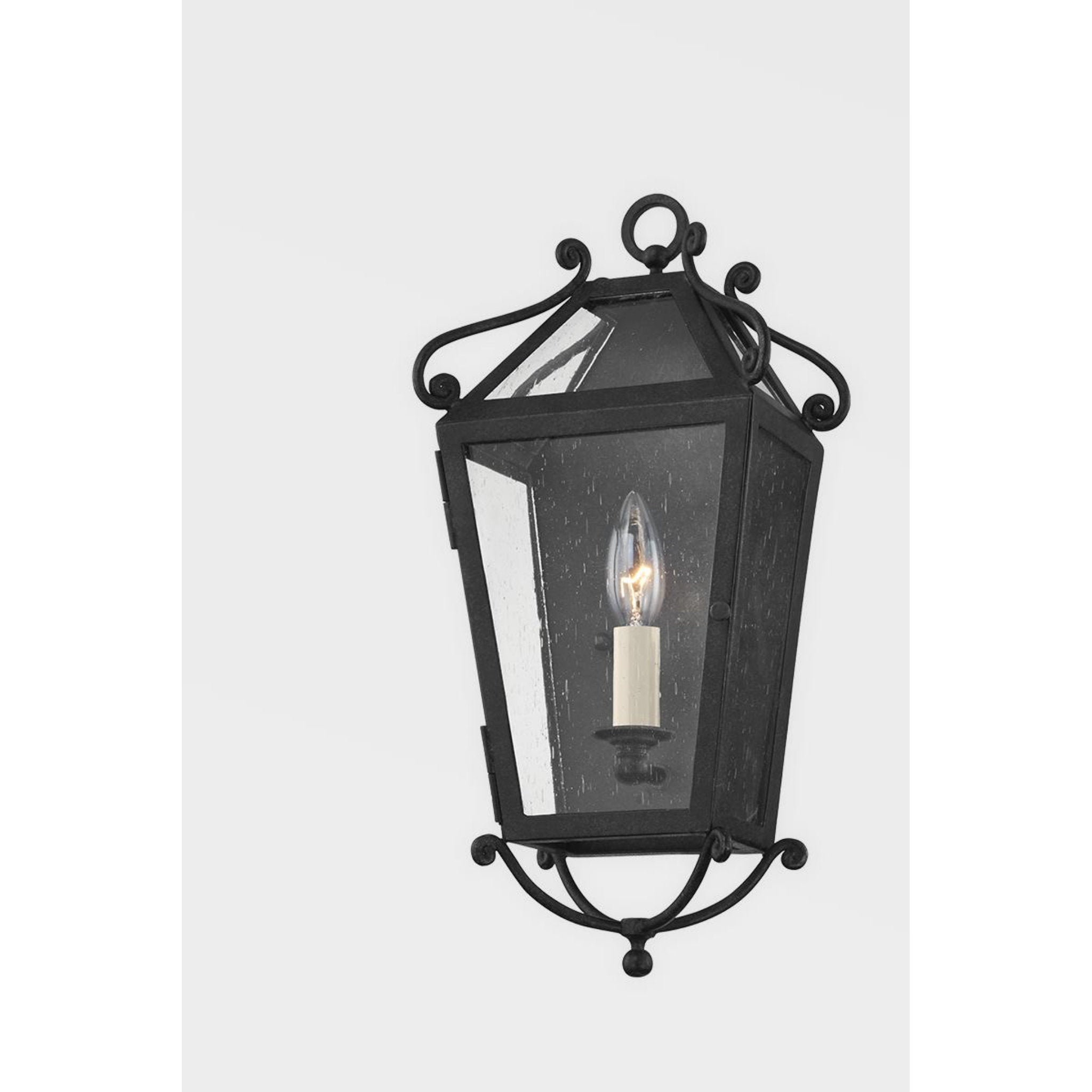 Santa Barbara County Wall Sconce 4-Light Outdoor LED in French Iron 13.25L x 13.25W x 34H
