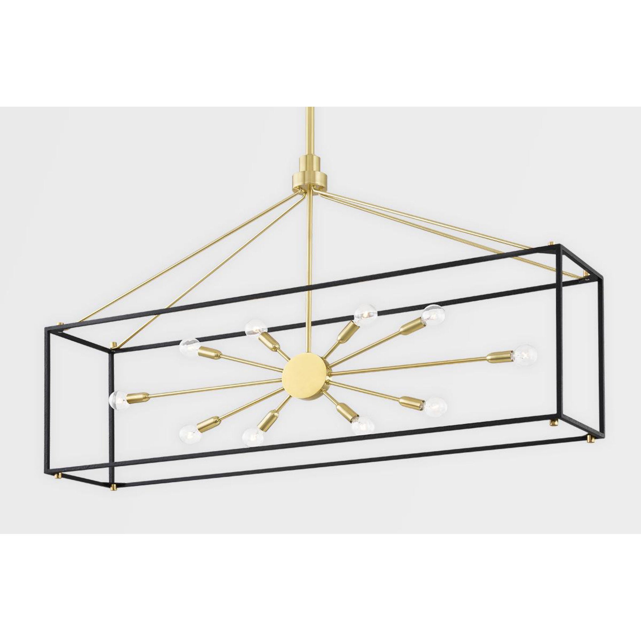 Glendale 9-Light Lantern in Aged Brass/Black 16.25L x 16.25W x 30H
