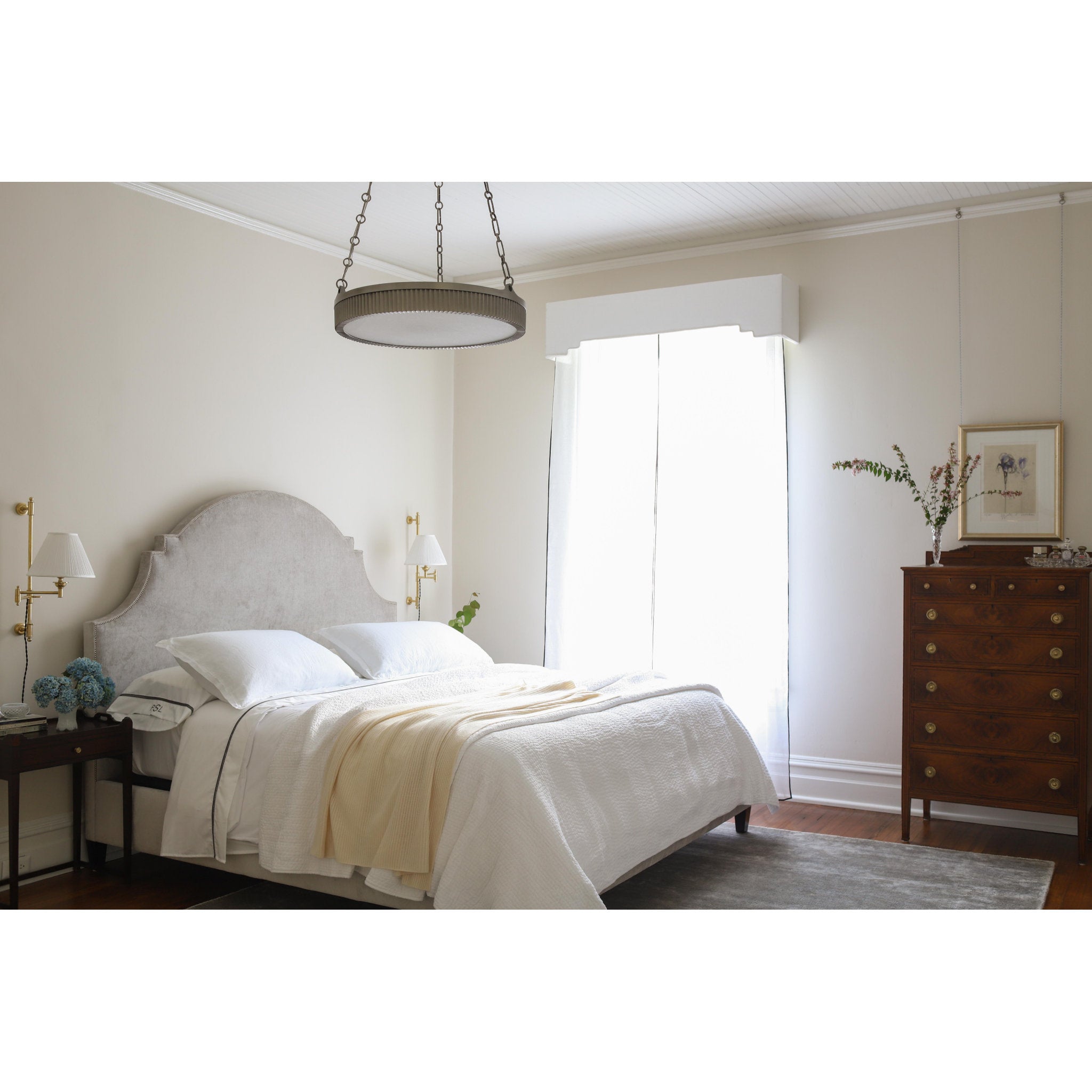 Classic No.1 1-Light Plug-in Sconce in Aged Brass by Mark D. Sikes 10L x 10W x 29H