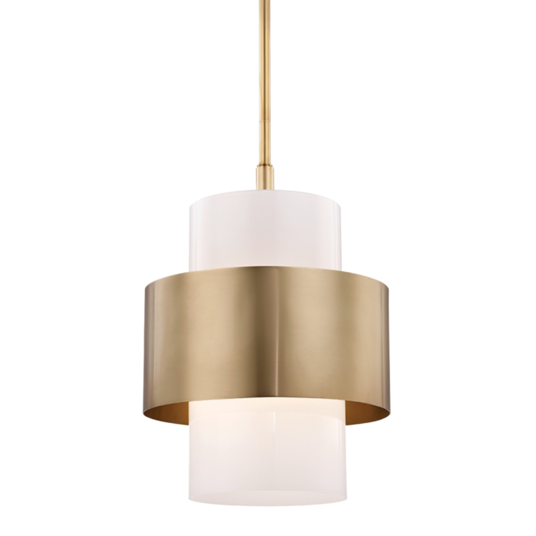 Corinth 1-Light Pendant in Aged Brass 15.5L x 15.5W x 18.5H