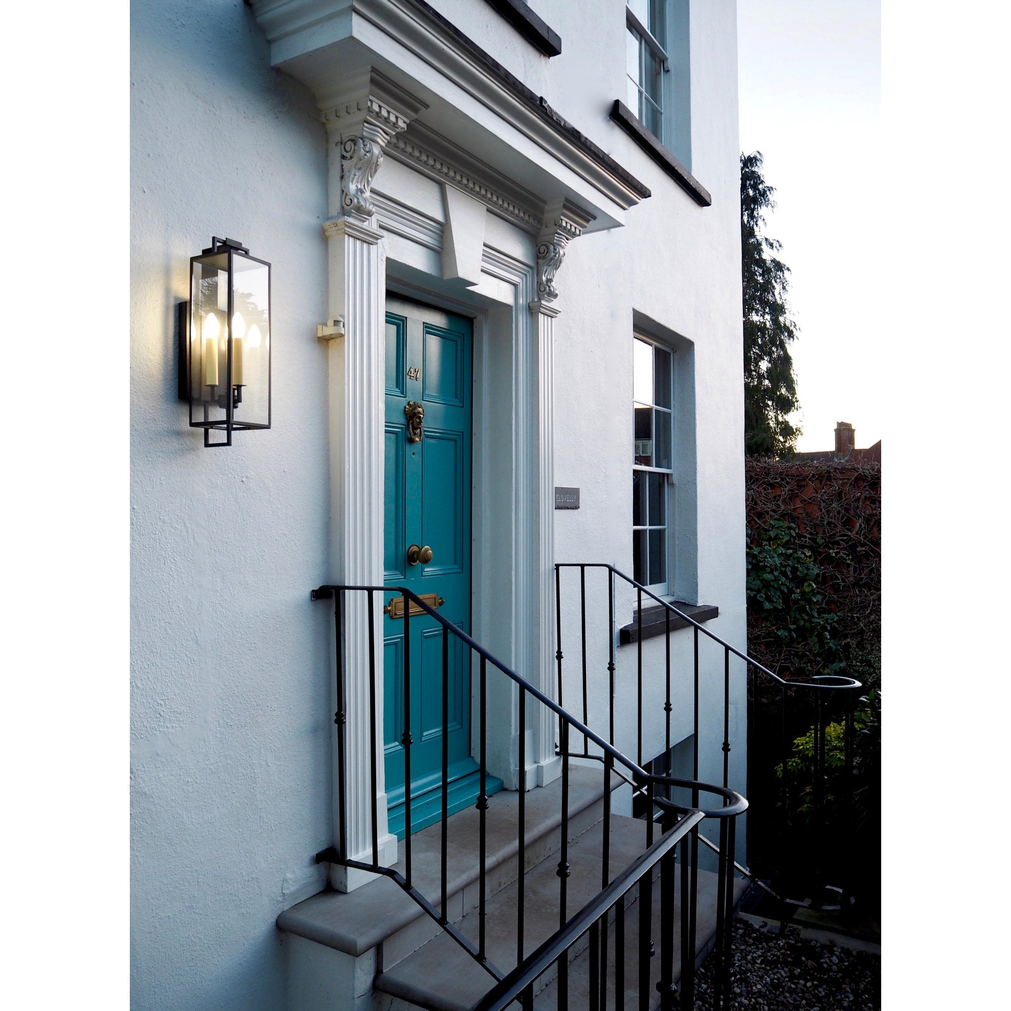 Beckham Wall Sconce 3-Light Outdoor LED in Forged Iron 6L x 6W x 21.5H