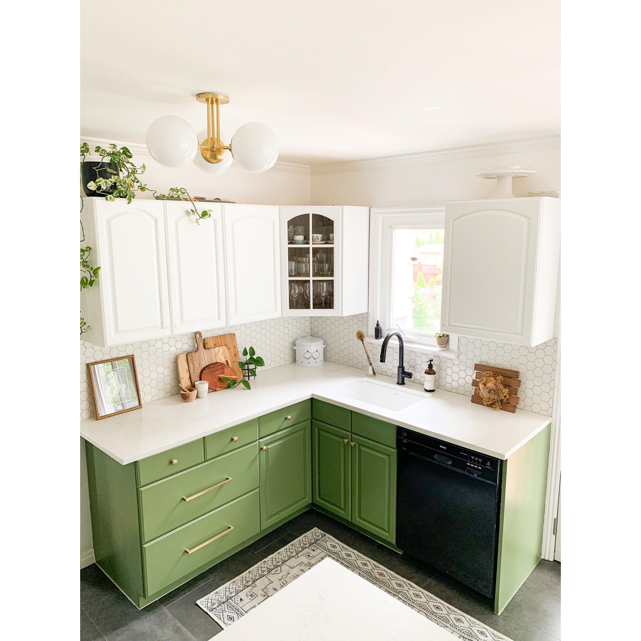 Stella 3-Light Semi Flush in Aged Brass 18.25L x 18.25W x 10.5H