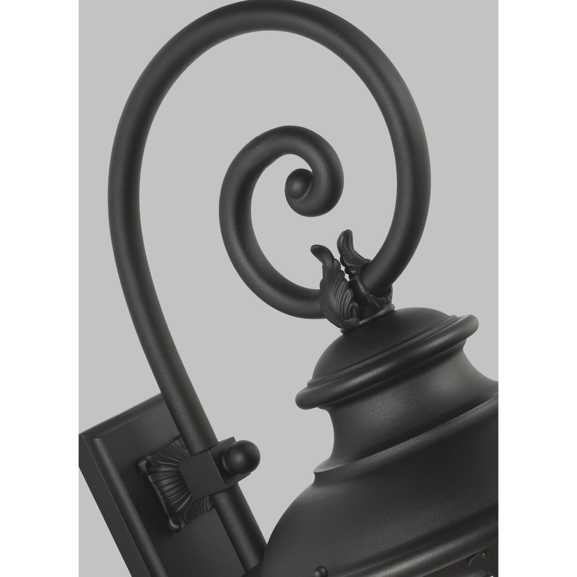 Cape May Extra Large One Light Outdoor Wall Lantern LED Traditional Fixture 13" Width 29.75" Height Aluminum Round Etched / White Inside Shade in Black