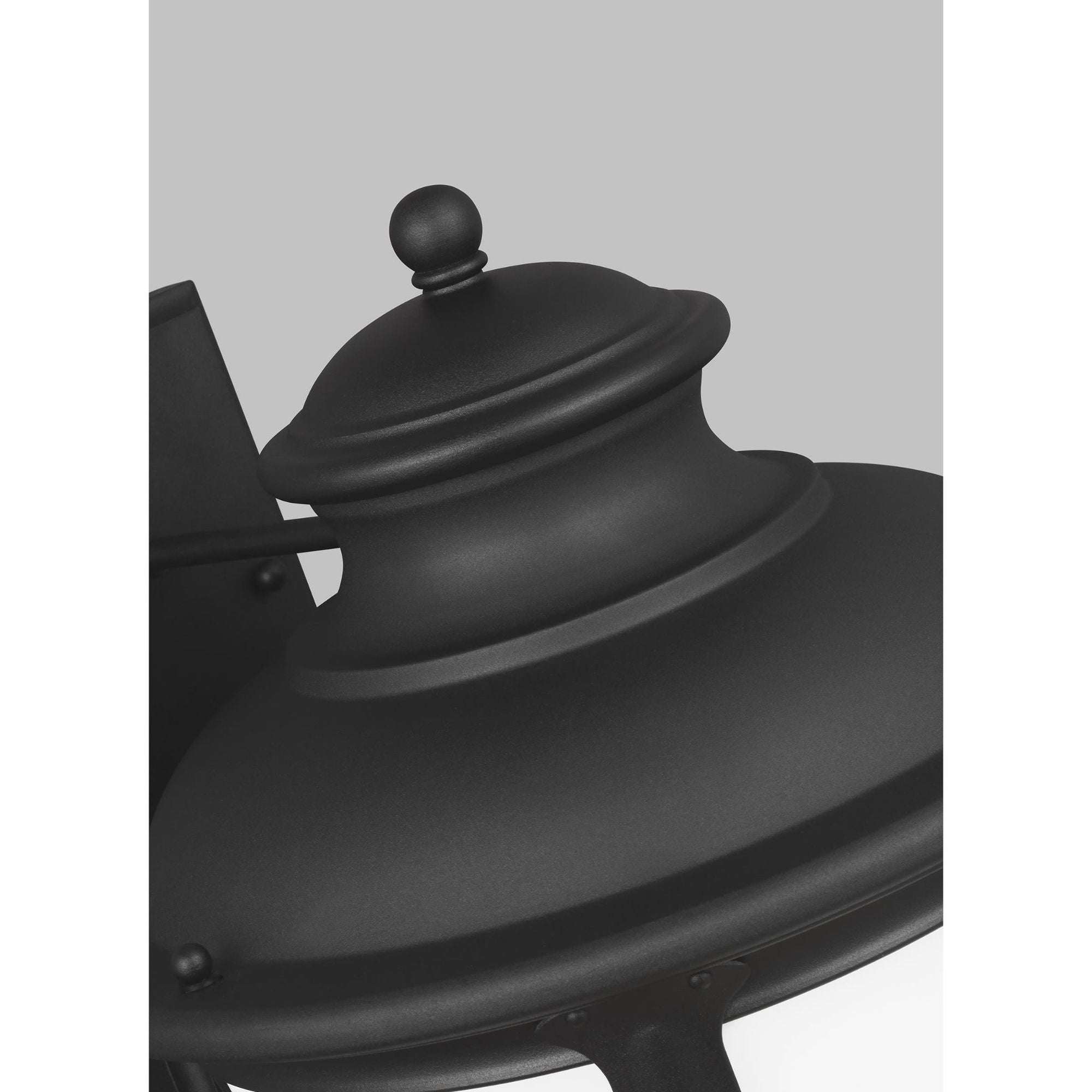 Cape May Extra Large One Light Outdoor Wall Lantern LED Traditional Fixture 13" Width 20.25" Height Aluminum Round Etched / White Inside Shade in Black
