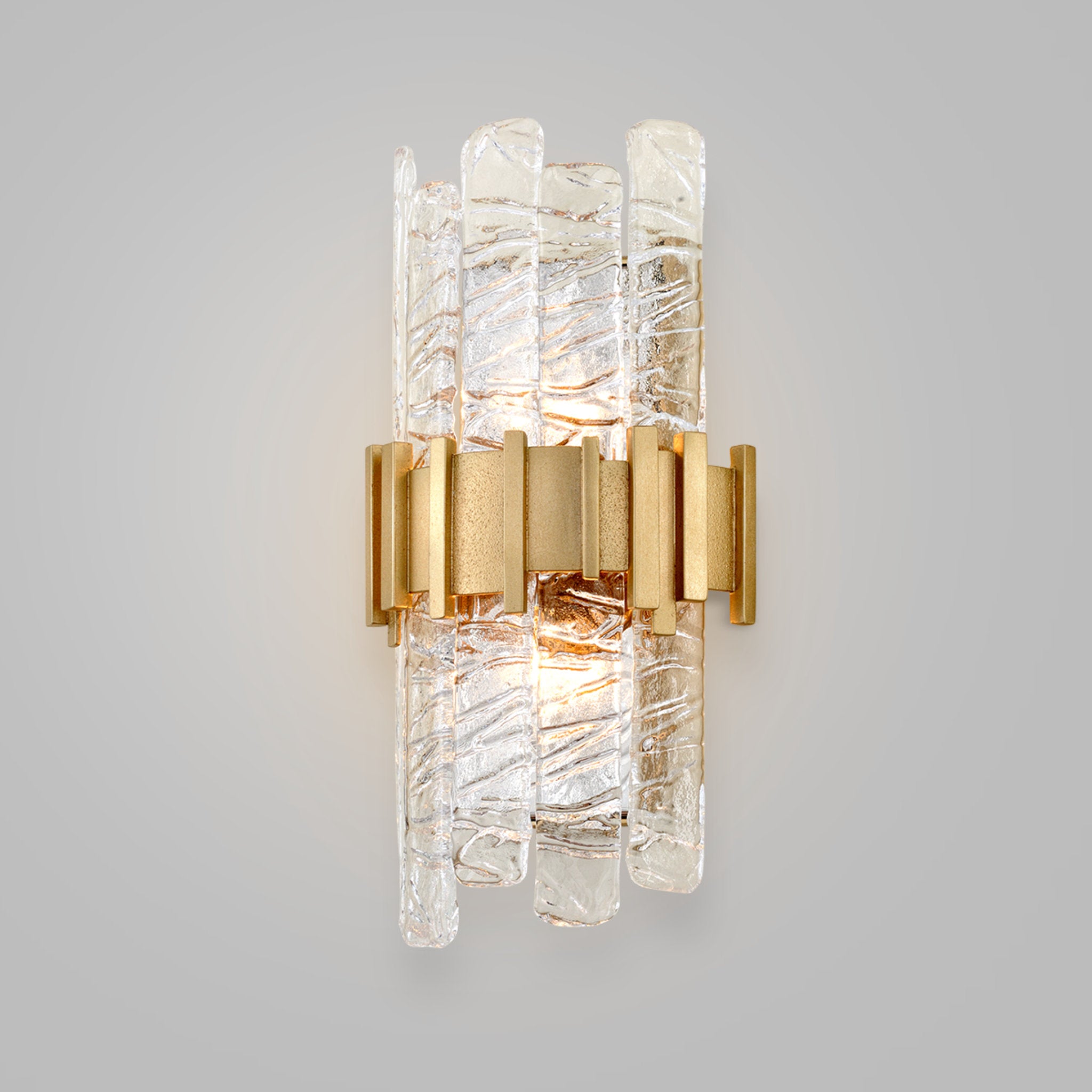 Ciro 2-Light Wall Sconce in Antique Silver Leaf Stainless 8.5L x 8.5W x 15.5H