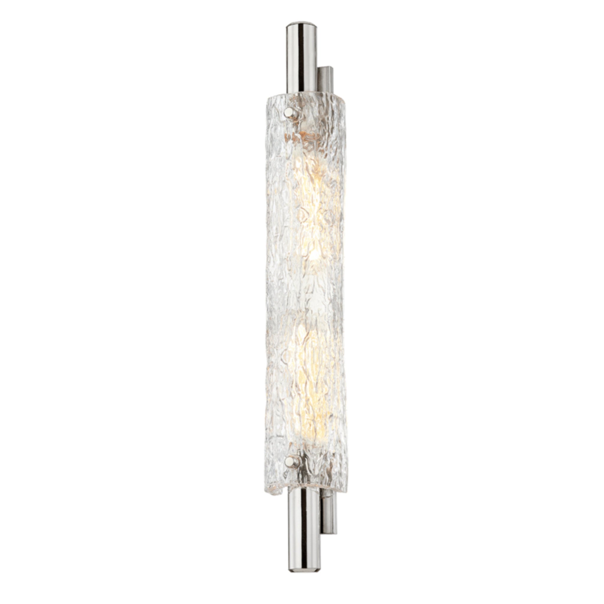 Harwich 2-Light Wall Sconce in Polished Nickel 3.5L x 3.5W x 28.75H