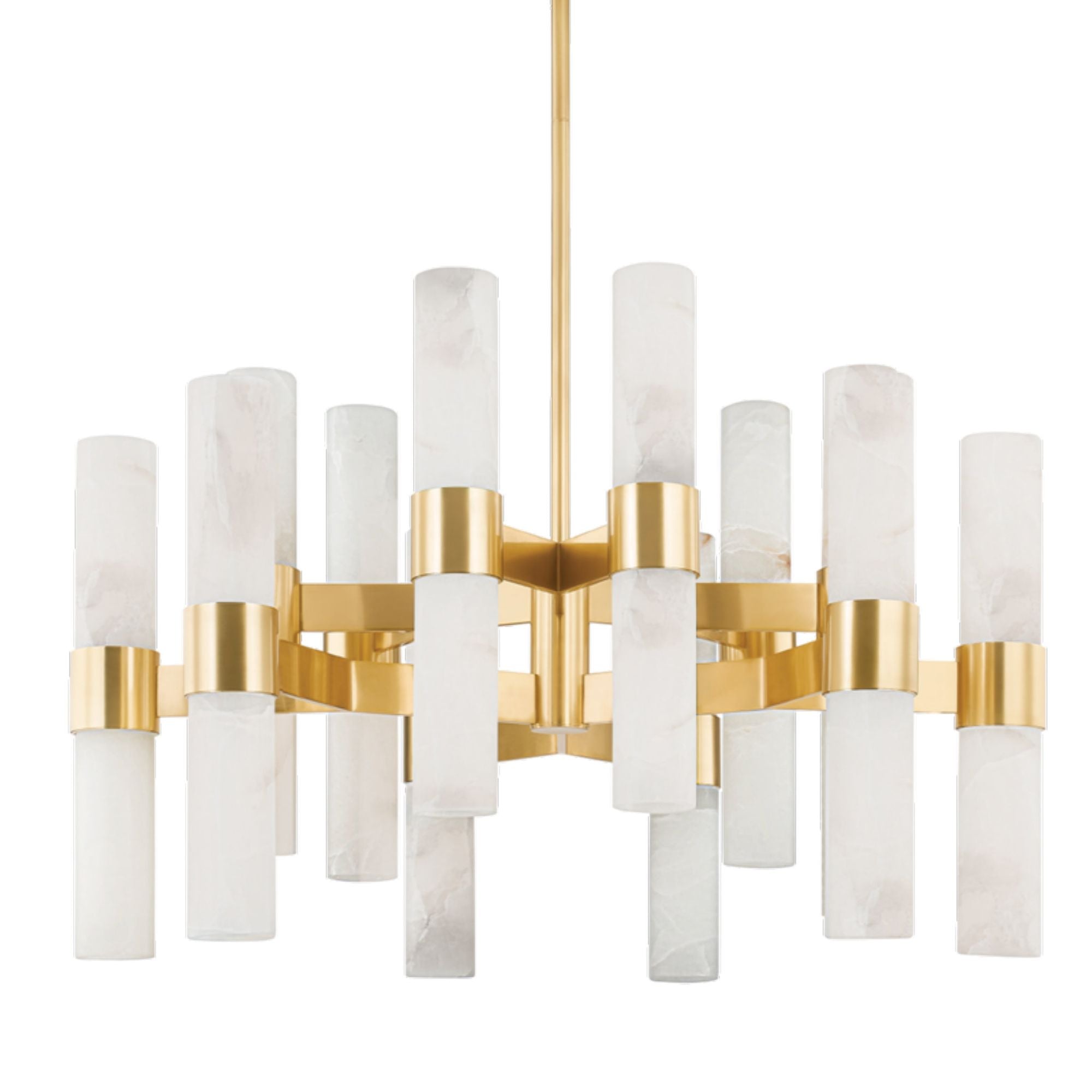 Stowe 24-Light Chandelier in Aged Brass 37.75L x 37.75W x 24H