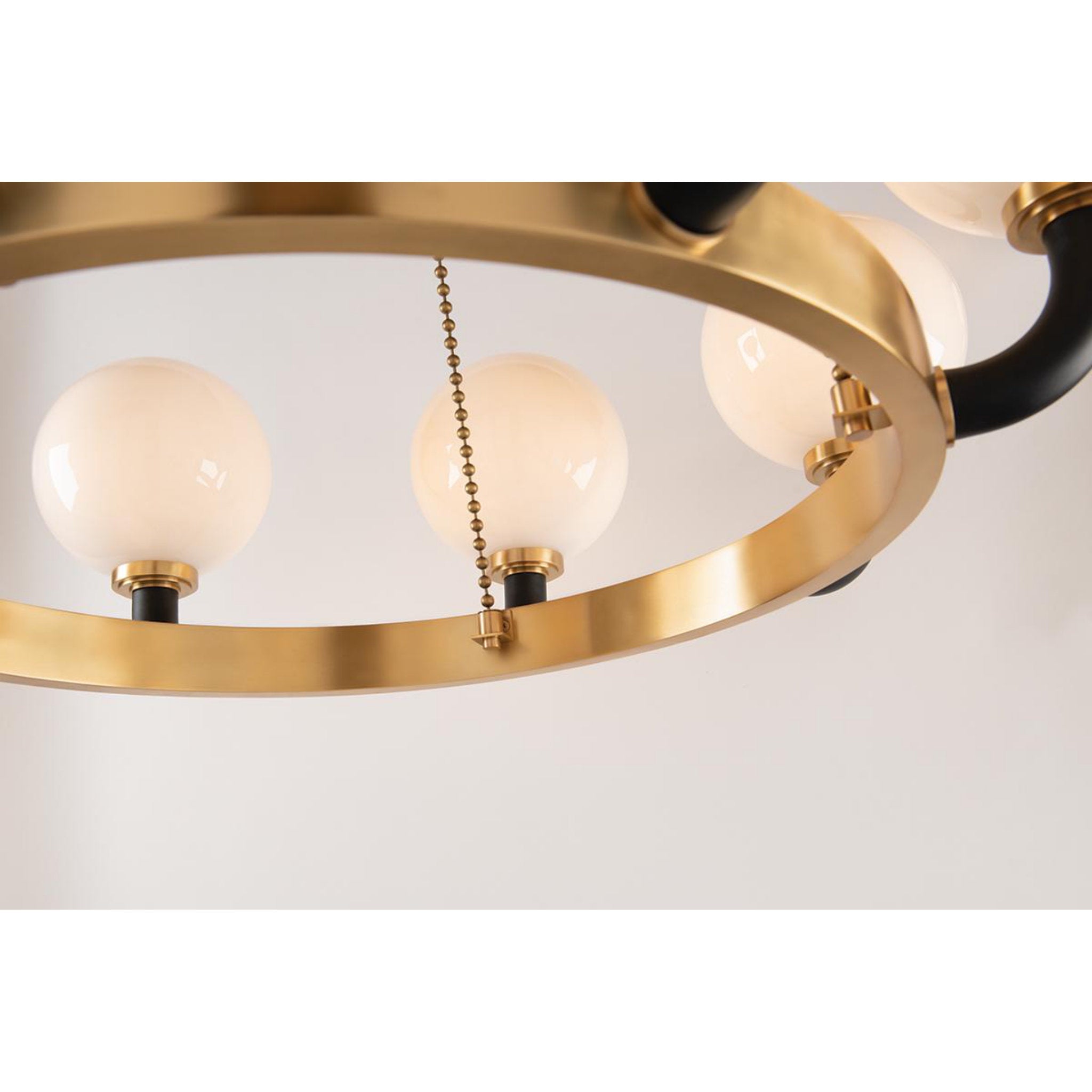 Werner 12-Light Chandelier in Aged Brass/Black 61L x 61W x 14.5H