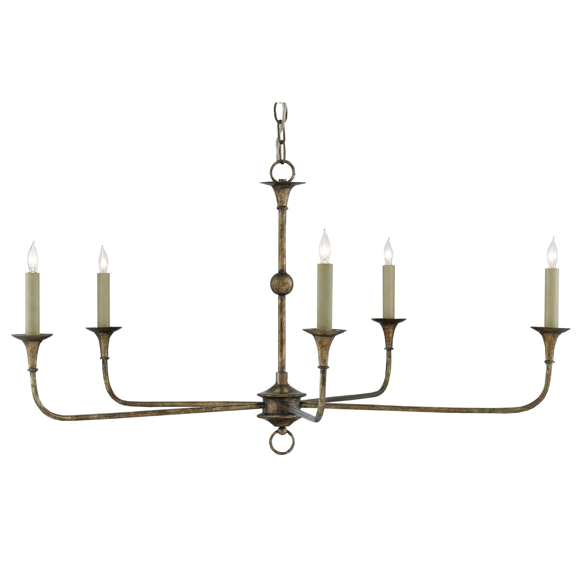 Nottaway Small Bronze Chandelier - Pyrite Bronze