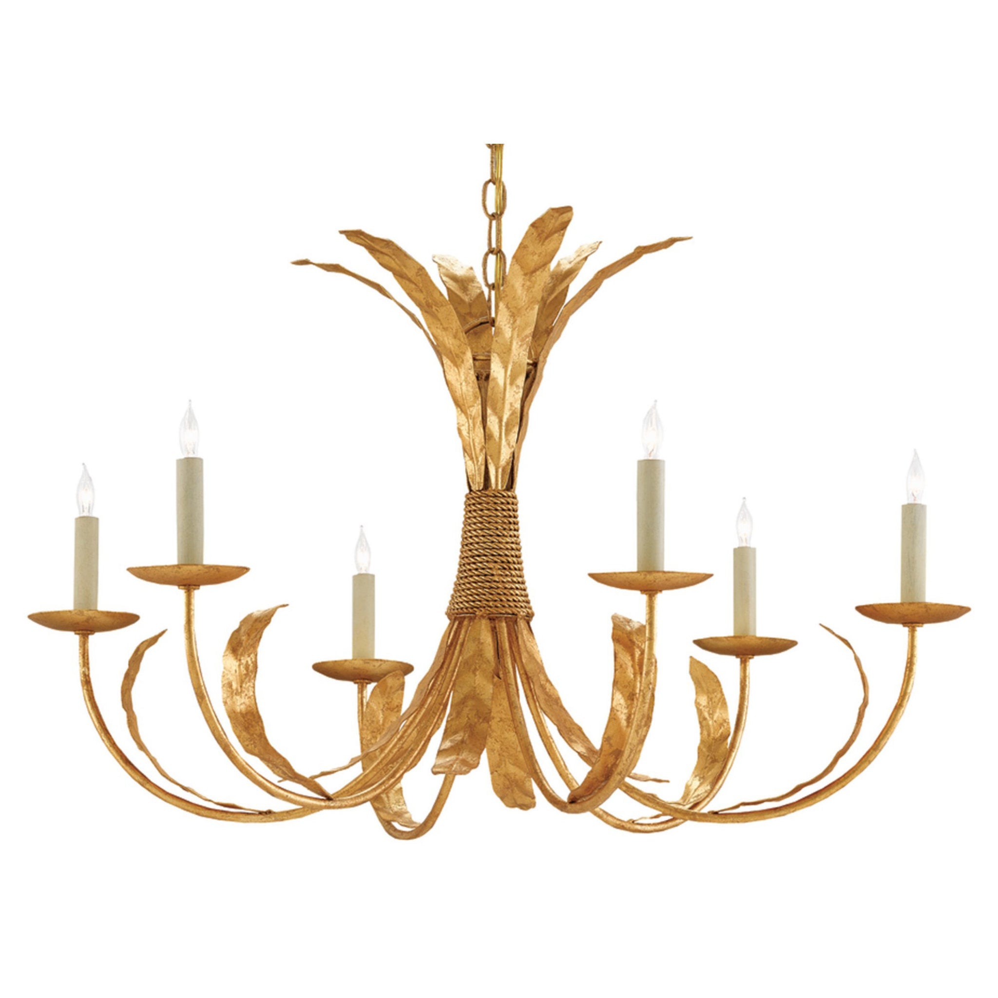Bette Gold Chandelier - Grecian Gold Leaf