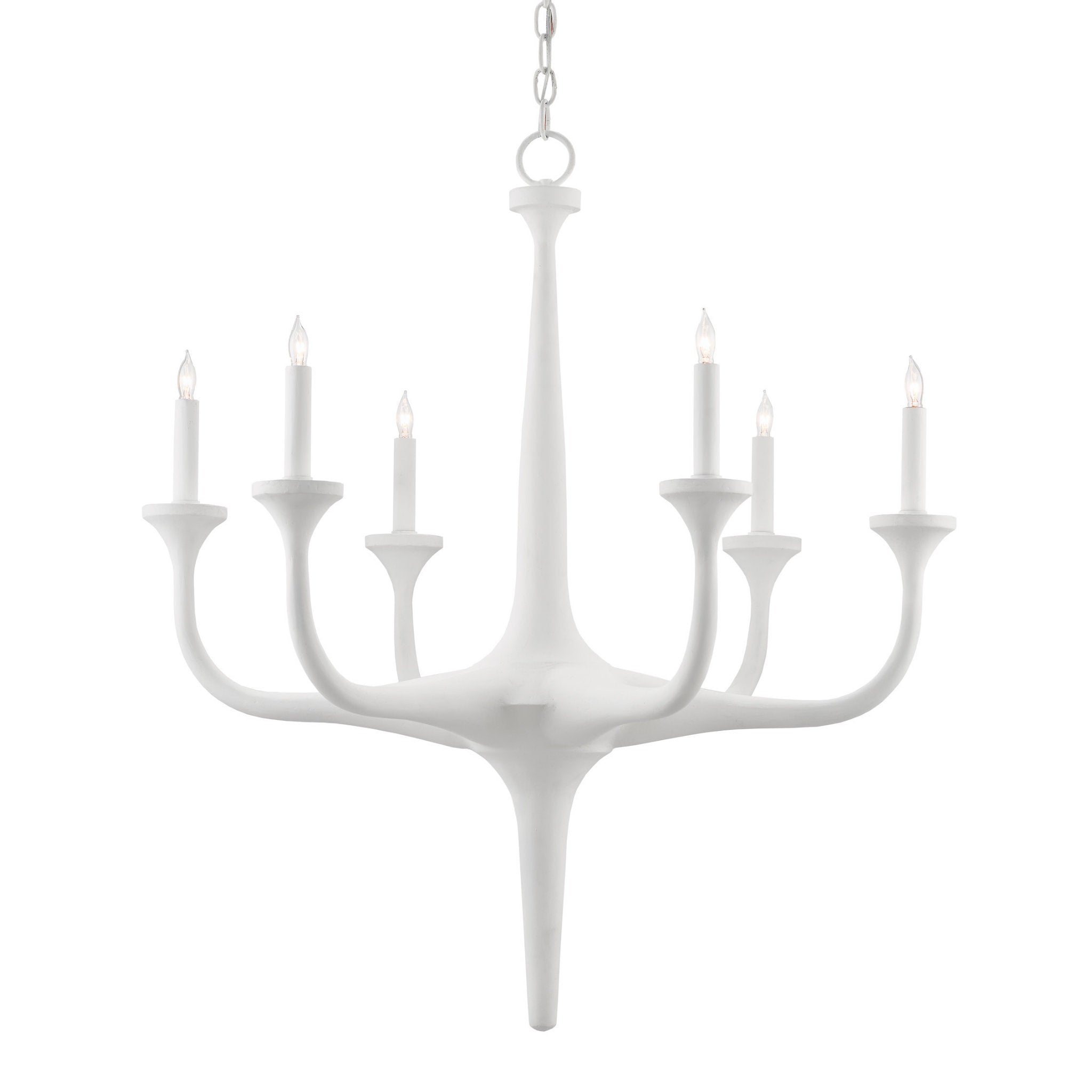 Albion White Chandelier - Gesso White