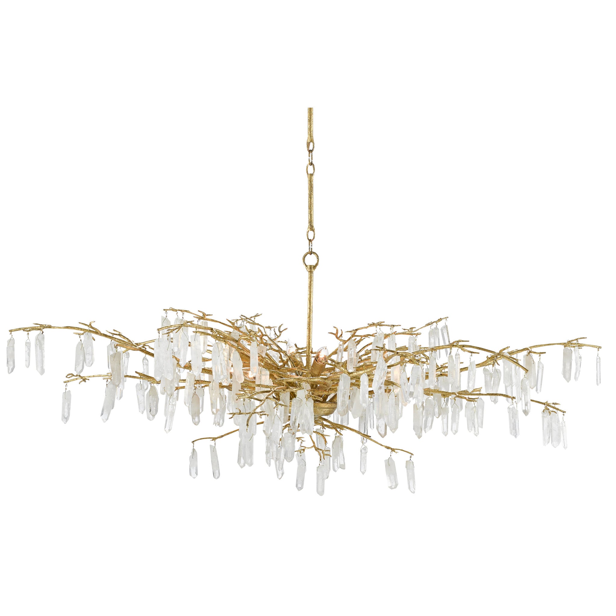 Forest Dawn Gold Chandelier - Washed Lucerne Gold/Natural