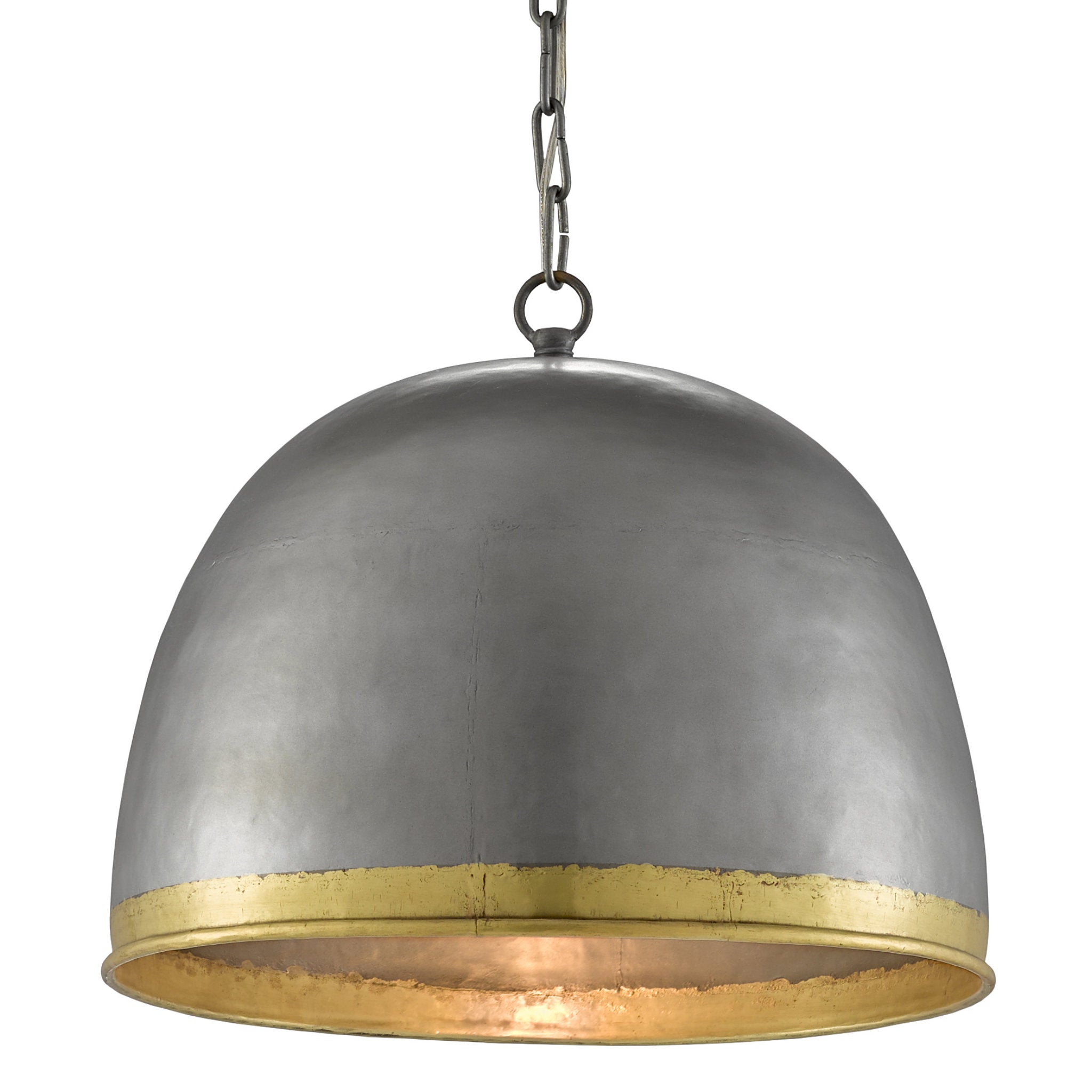 Matute Pewter Pendant - Pewter/Polished Brass