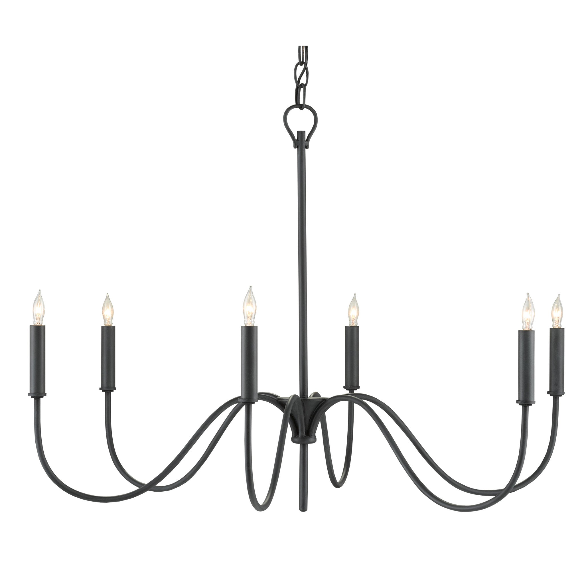 Tirrell Small Black Chandelier - Antique Black