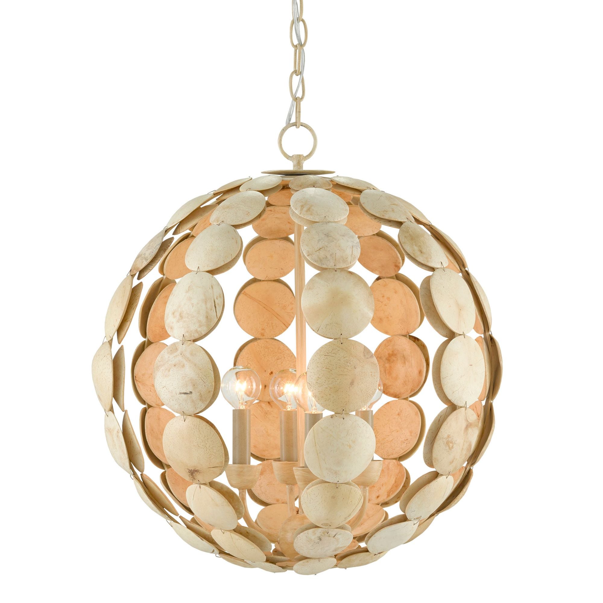 Tartufo Coco Shell Chandelier - Coco Cream