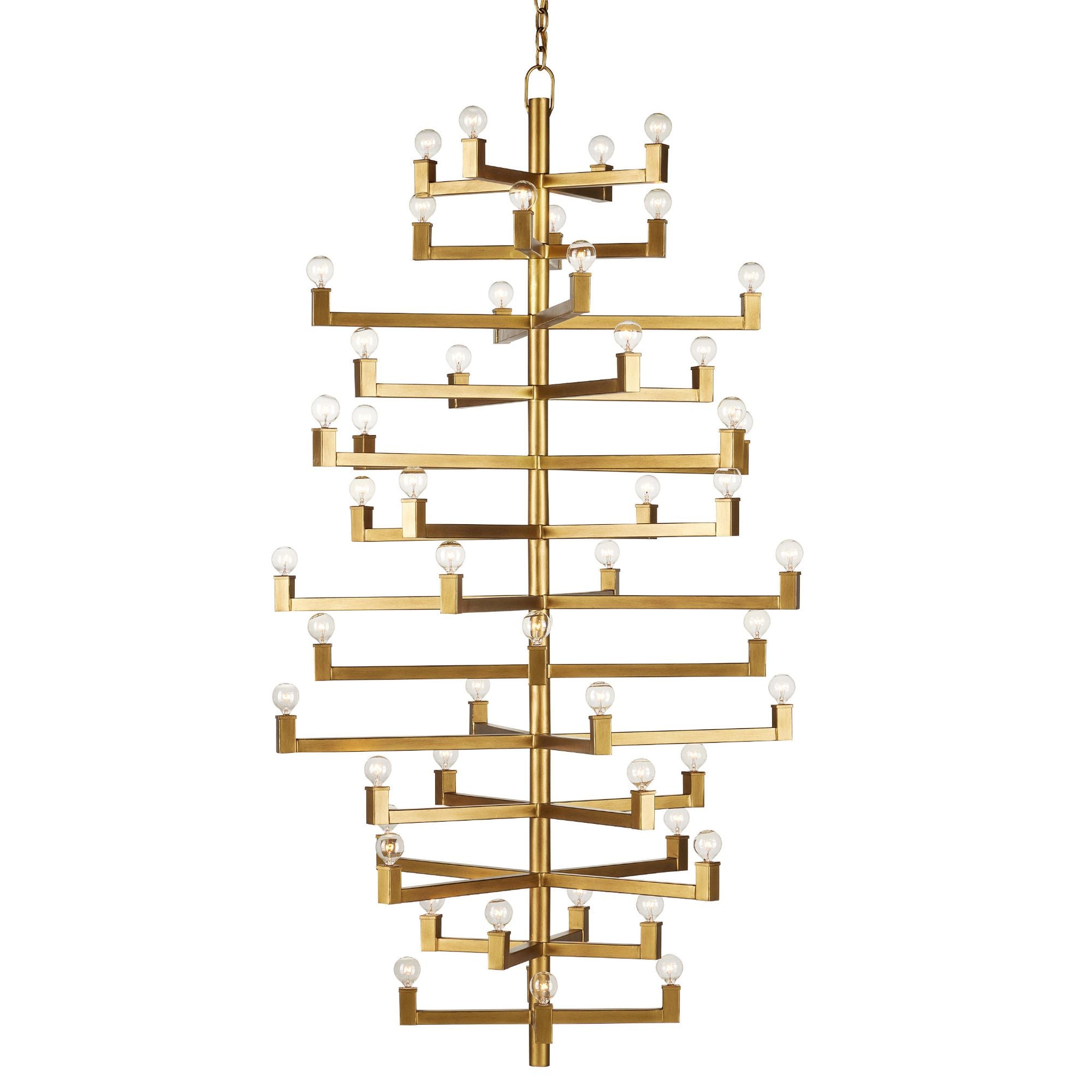 Andre Grande Brass Chandelier - Brass