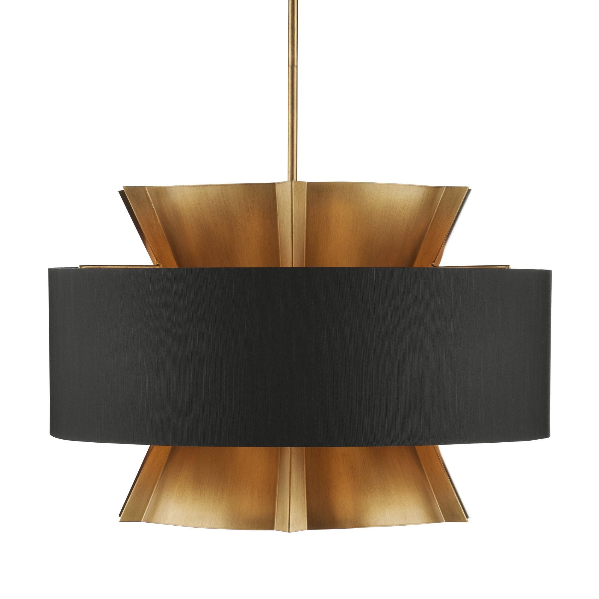 Oxenwood Brass & Black Chandelier - Brass/Black