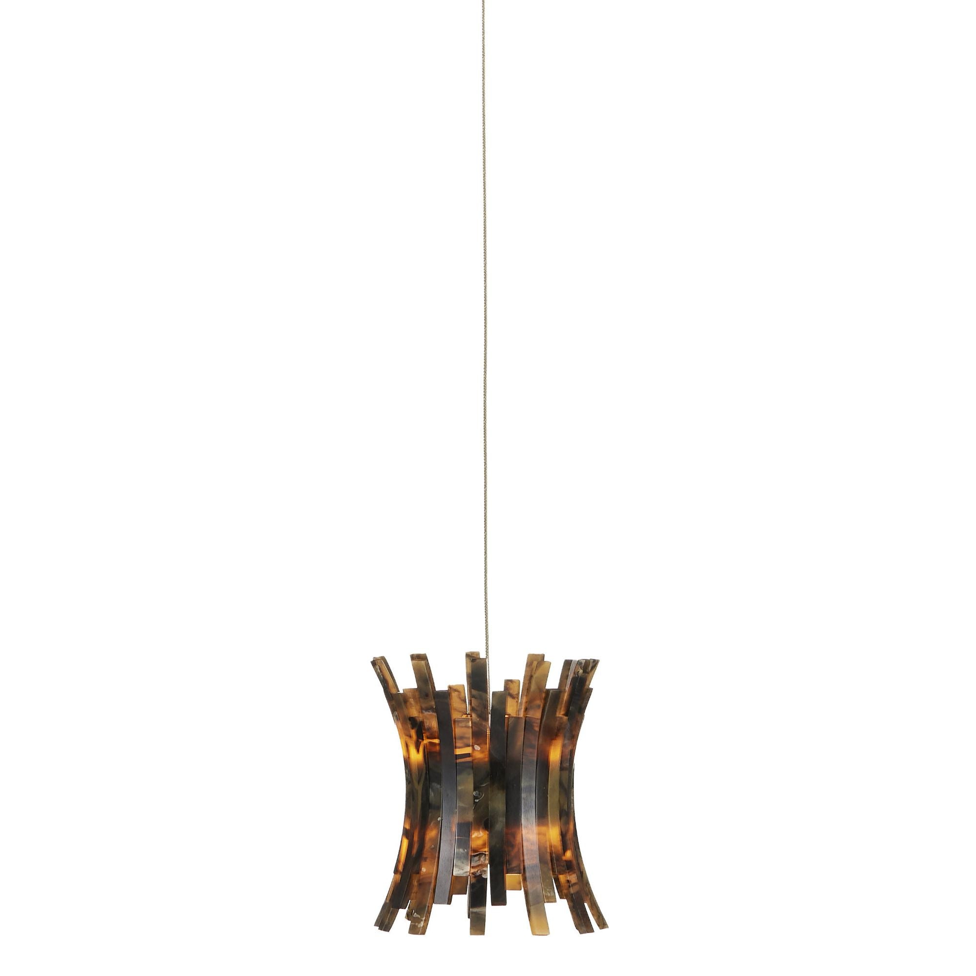 Alsop 1-Light Round Multi-Drop Pendant - Brown/Black/Silver
