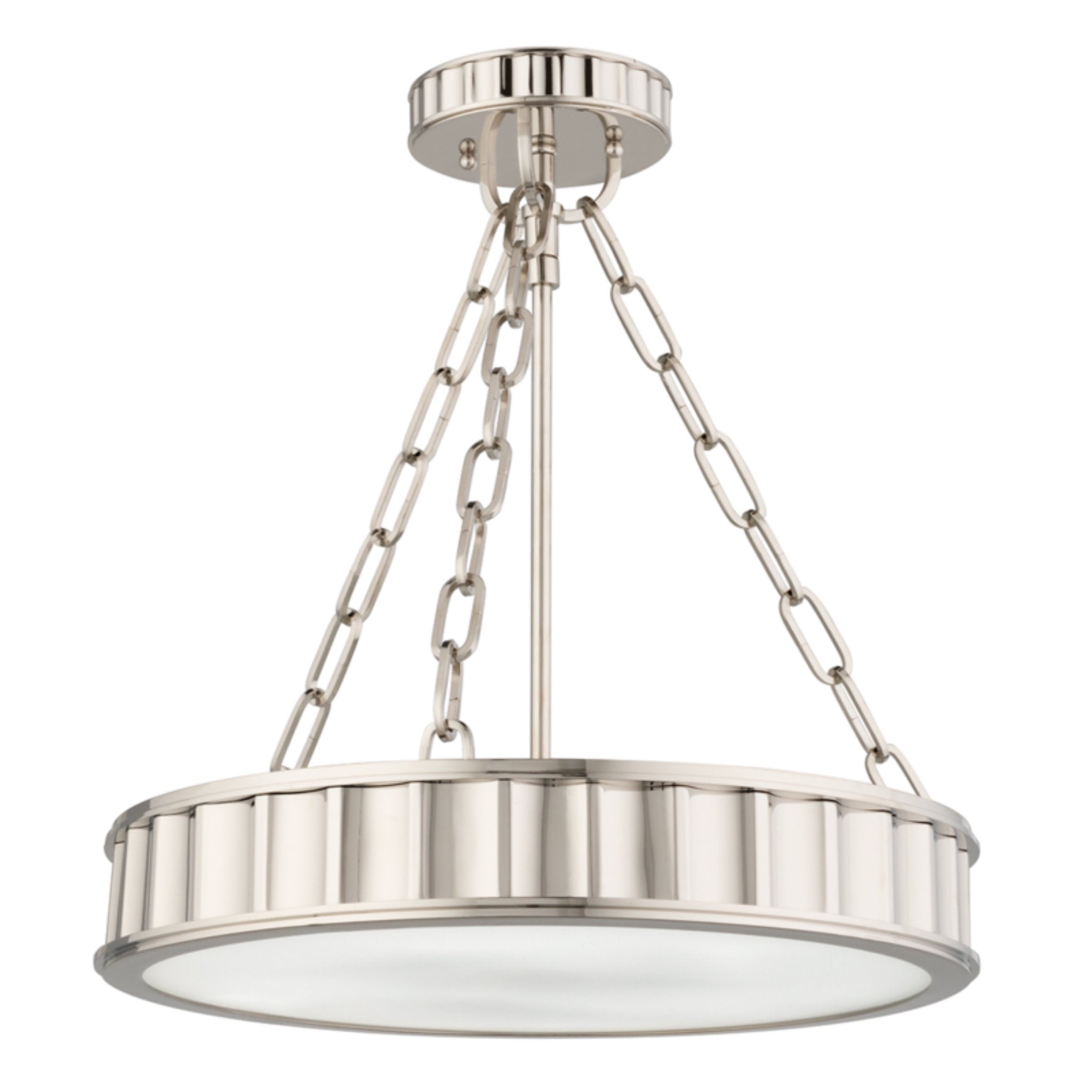 Middlebury 3-Light Semi Flush in Polished Nickel 15.5L x 15.5W x 16.75H