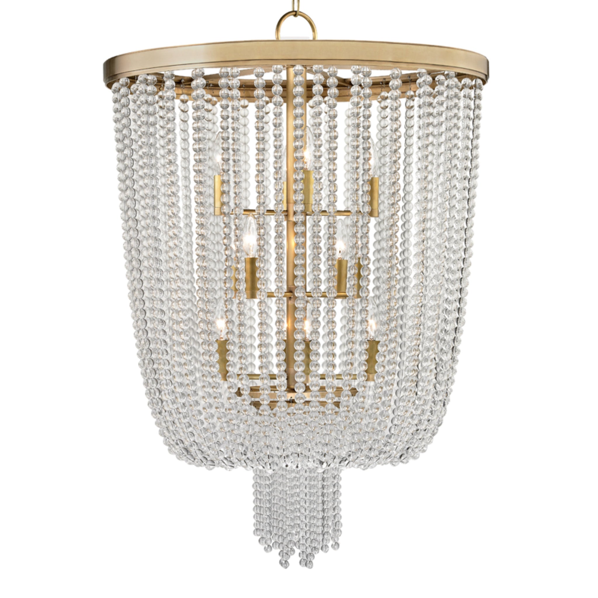Royalton 12-Light Chandelier in Aged Brass 26L x 26W x 37.5H