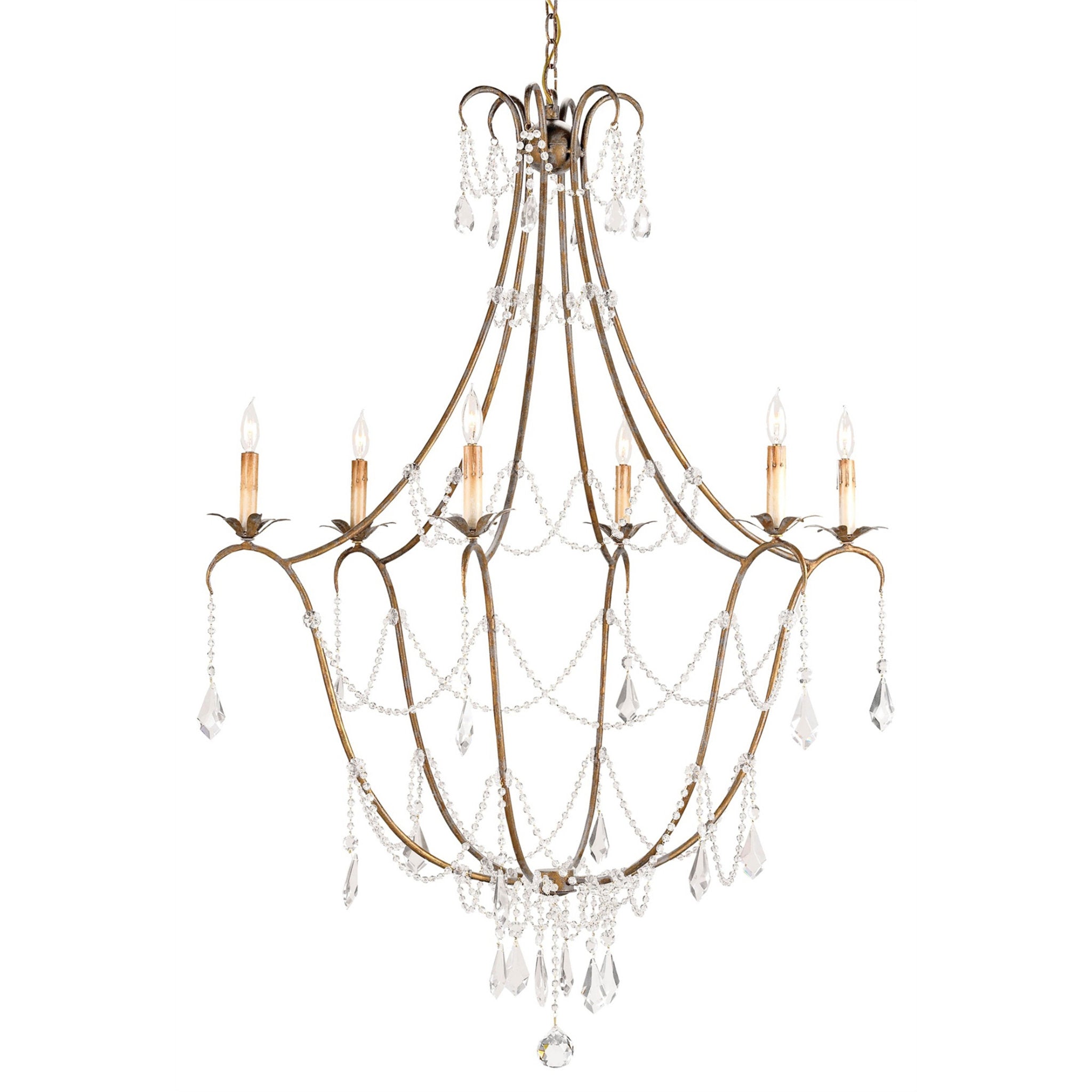Elizabeth Gold Chandelier - Rhine Gold