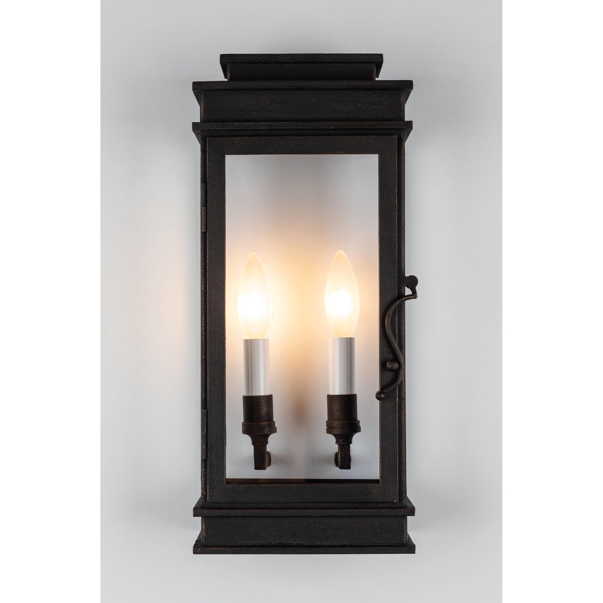 Vintage Wall Sconce 2-Light Outdoor LED in Vintage Bronze 9L x 9W x 20H